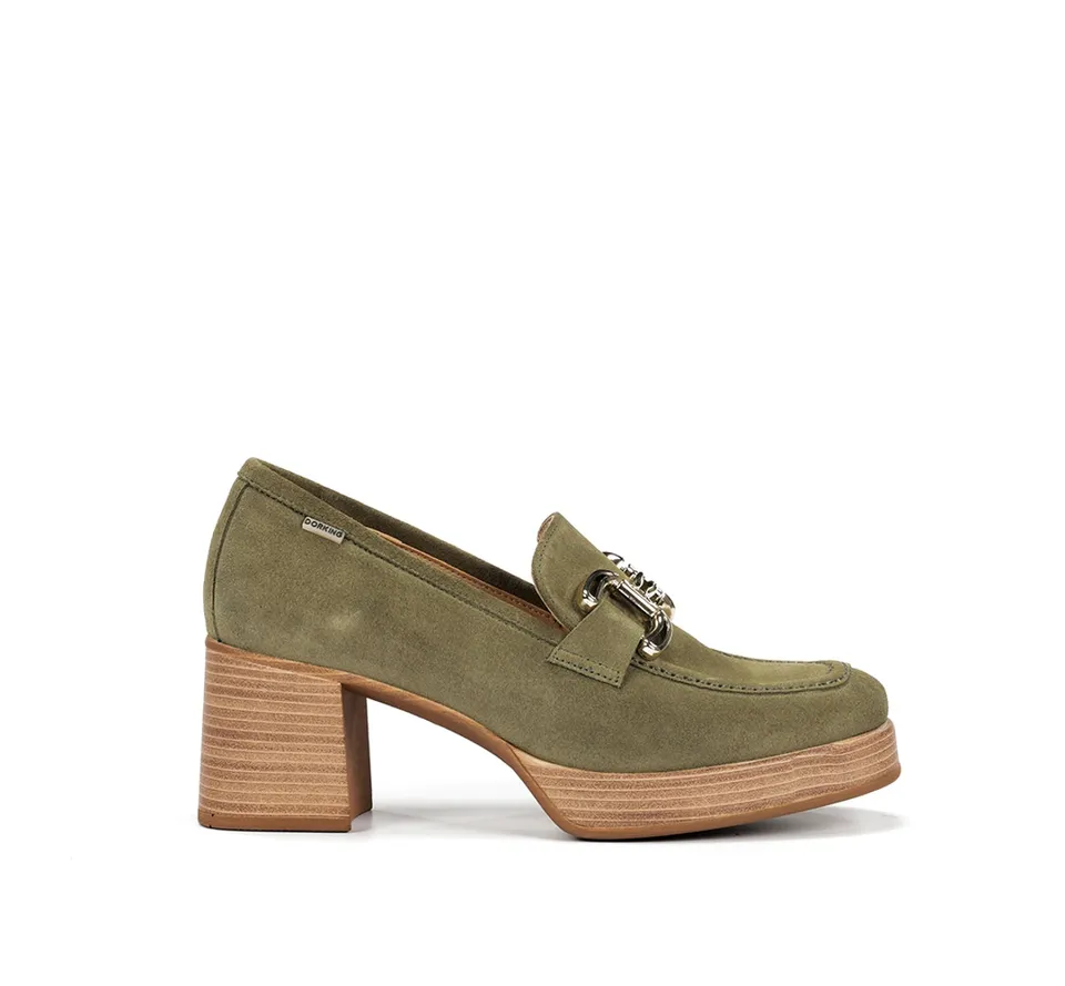 Dorking by Fluchos Cristel D9438 mocassin femme vert