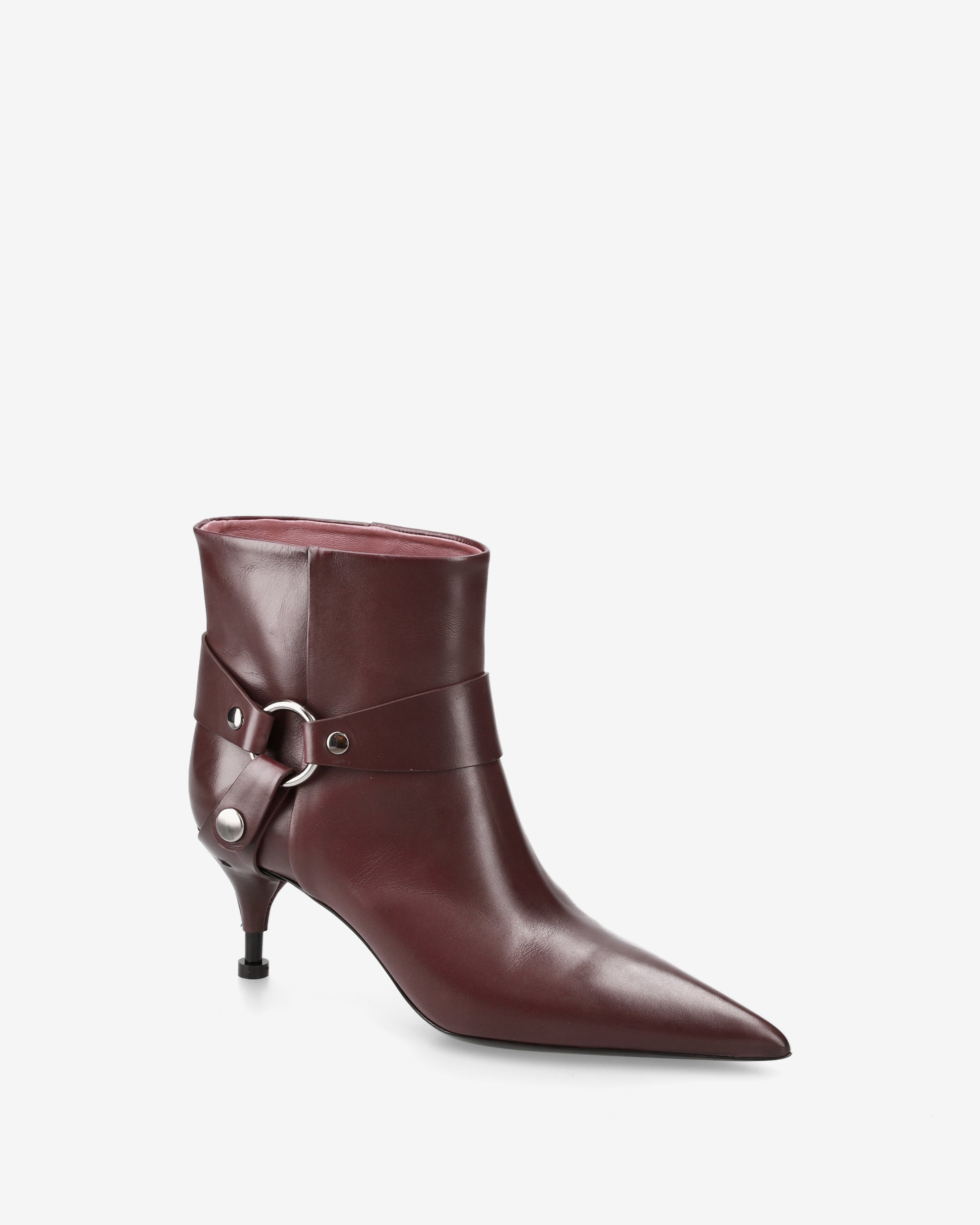 Premiata Boots bottines cuir bordeaux talon 65 mm