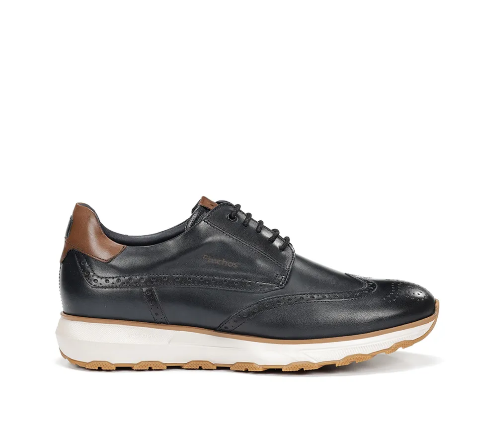 Fluchos Walter F2080 chaussures homme bleues cuir