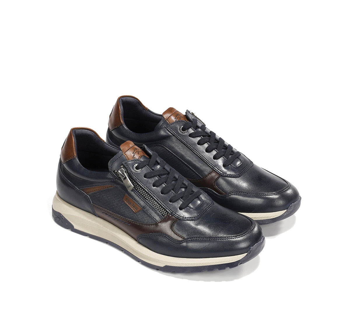 Fluchos Karter F2530 baskets homme bleu cuir