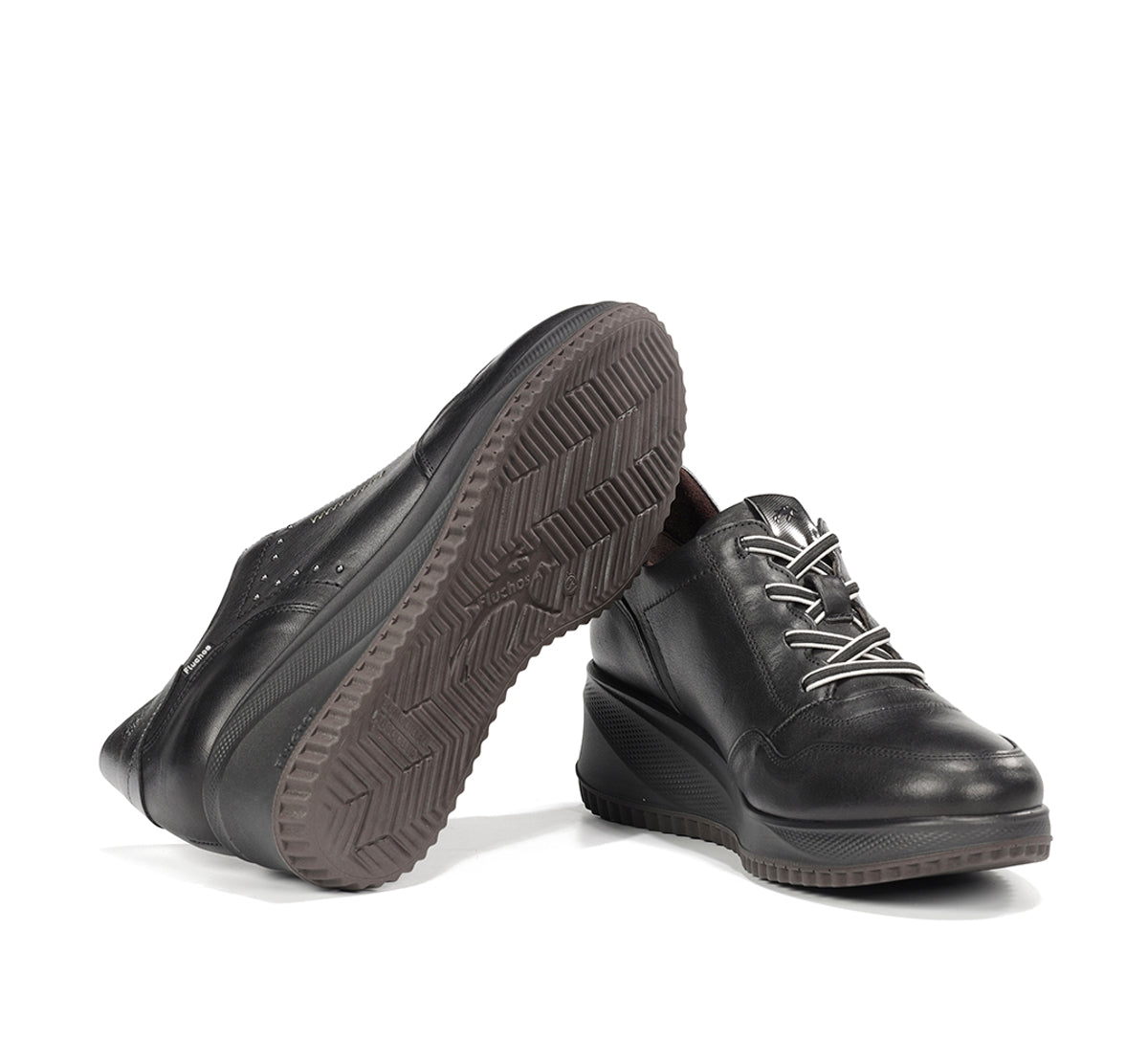Fluchos Novax F2545 baskets noires femme compensées