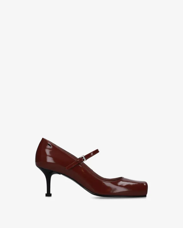 Premiata Pumps & Flats Mary Janes babies cuir bordeaux talon