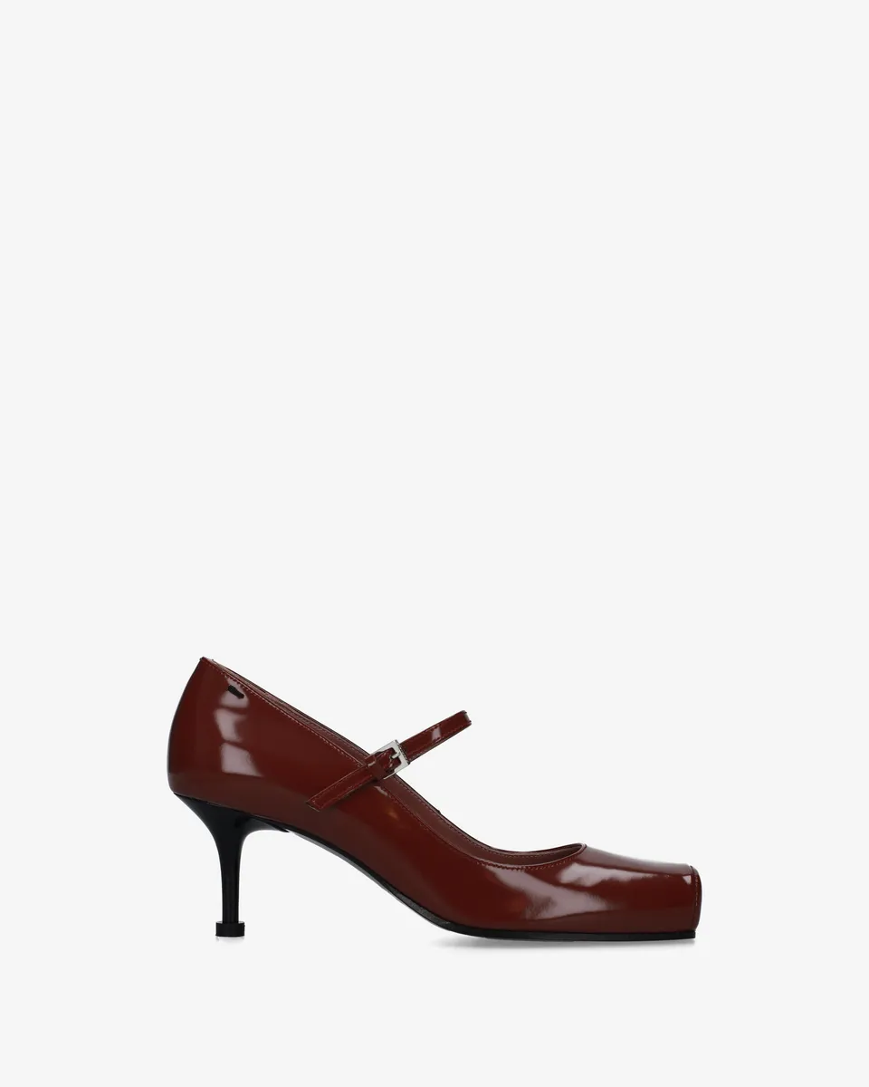 Premiata Pumps & Flats Mary Janes babies cuir bordeaux talon