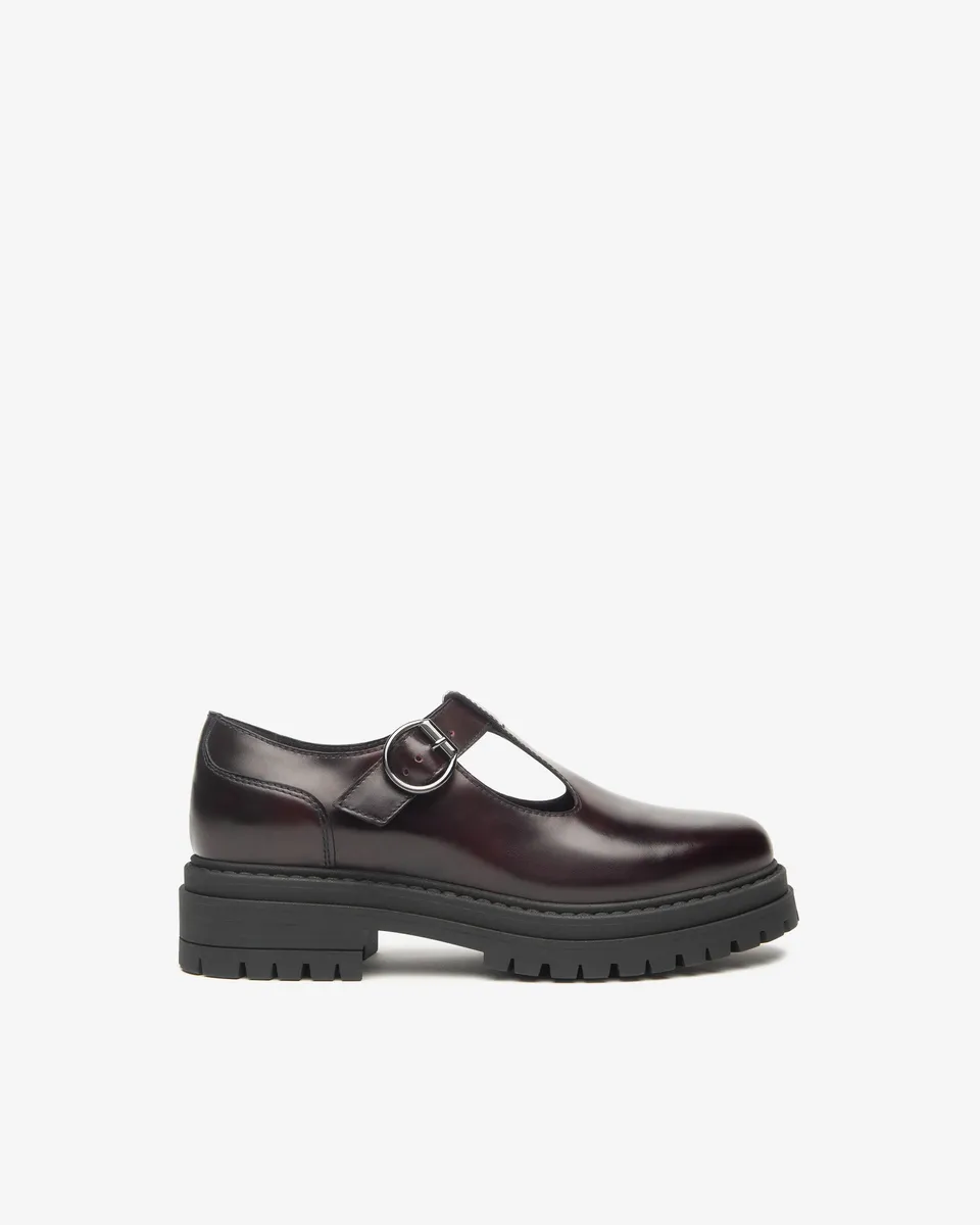 Nero Giardini Mary Jane babies cuir bordeaux