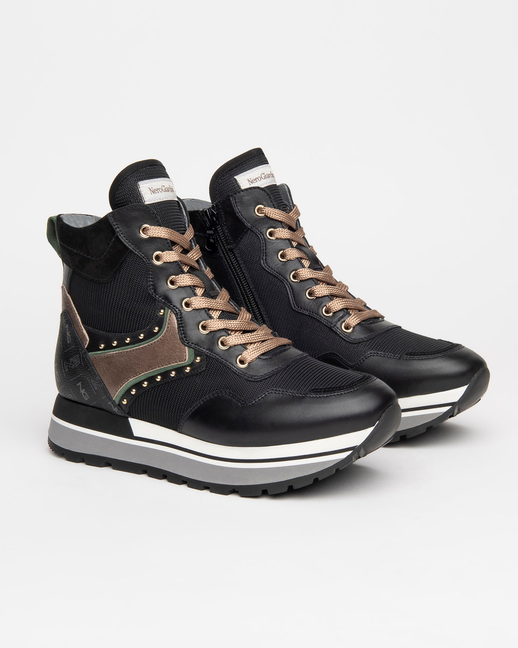 Nero Giardini Sneakers montantes cuir daim femme 38