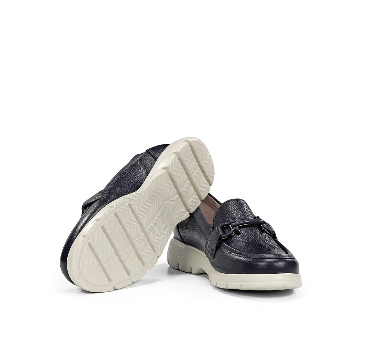 Fluchos Gladis F1936 mocassin bleu femme cuir léger