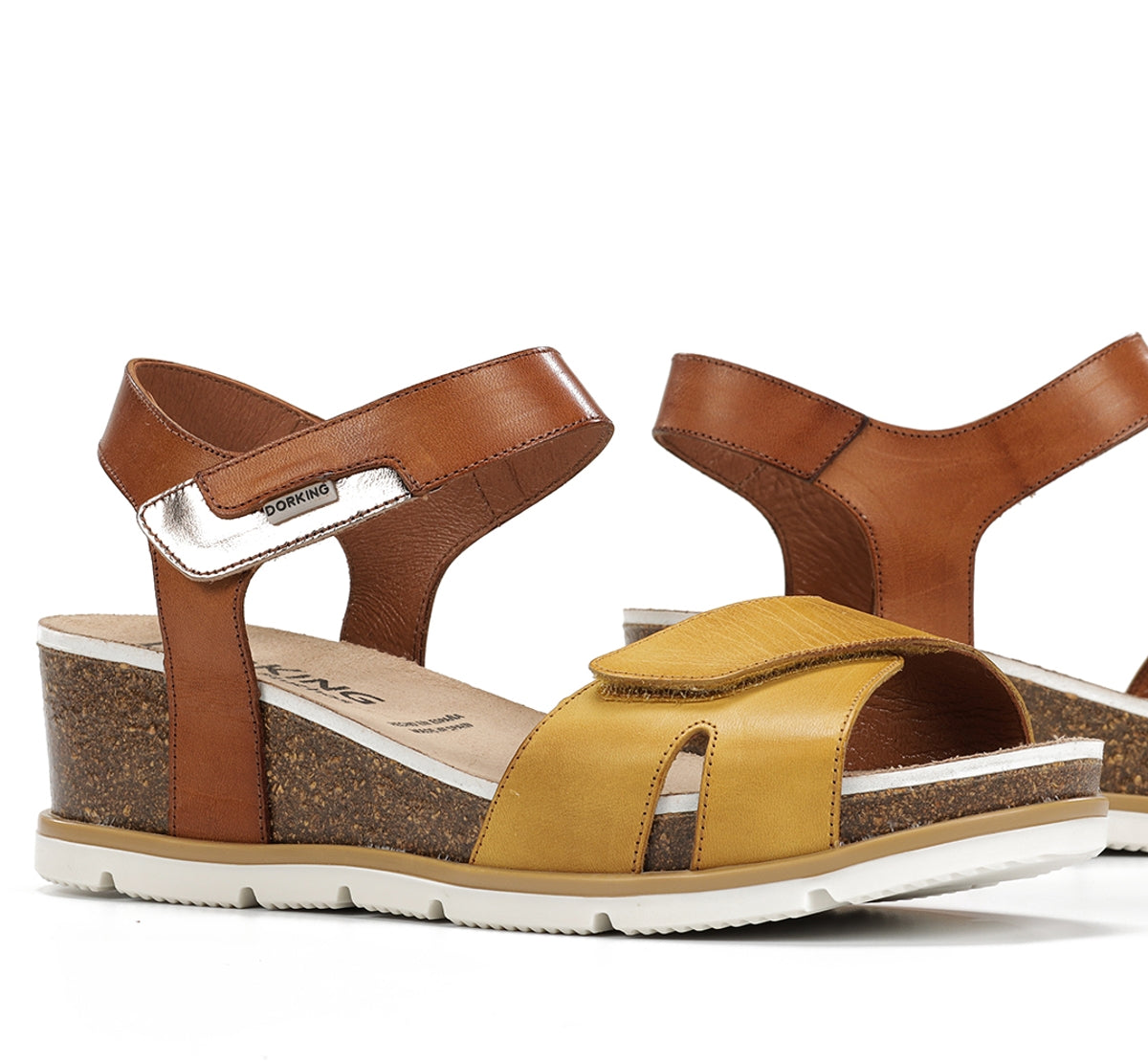 Dorking by Fluchos Gold D9512 sandales jaune femme