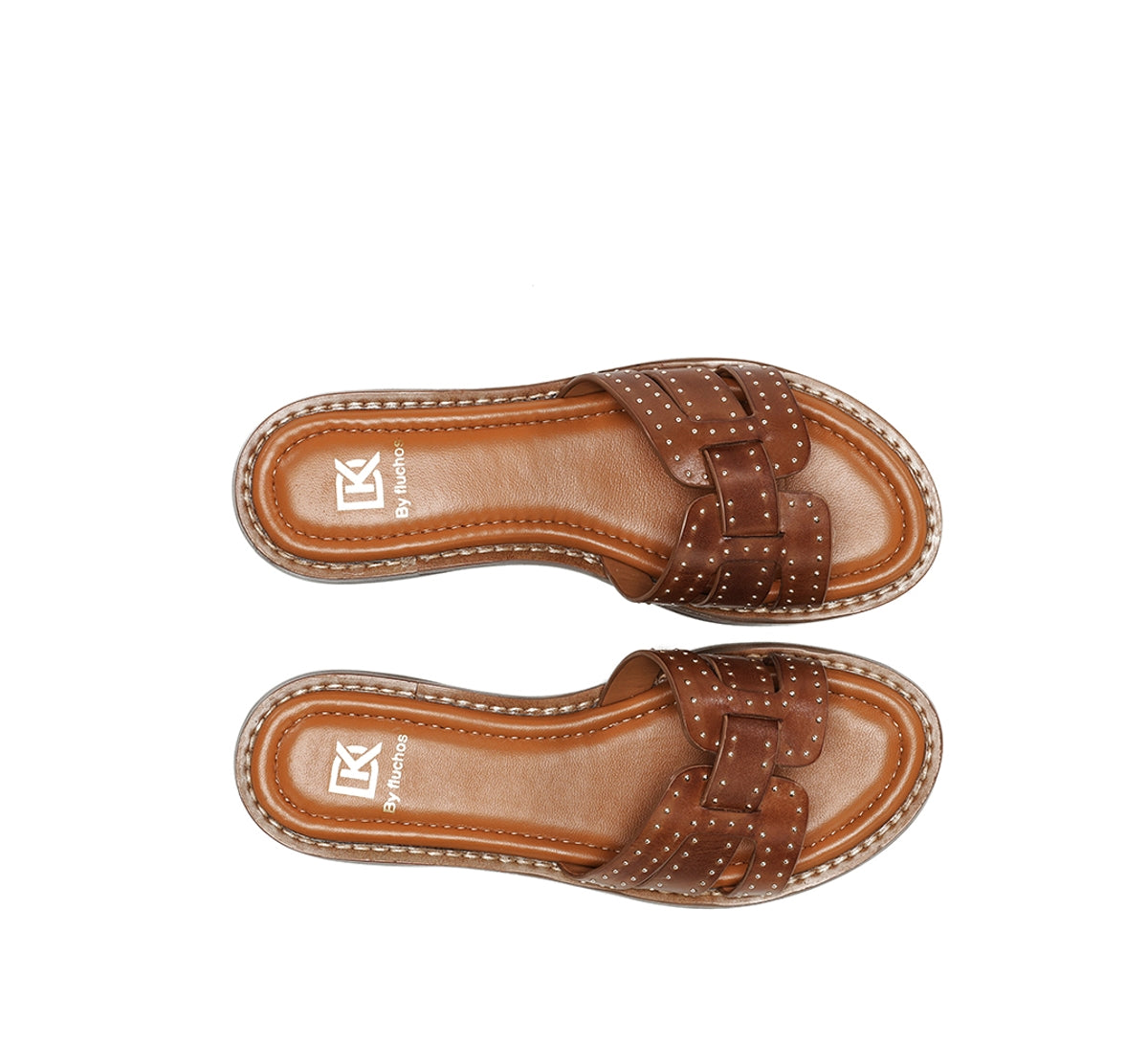 Dorking Ega D9731 sandale marron femme plate
