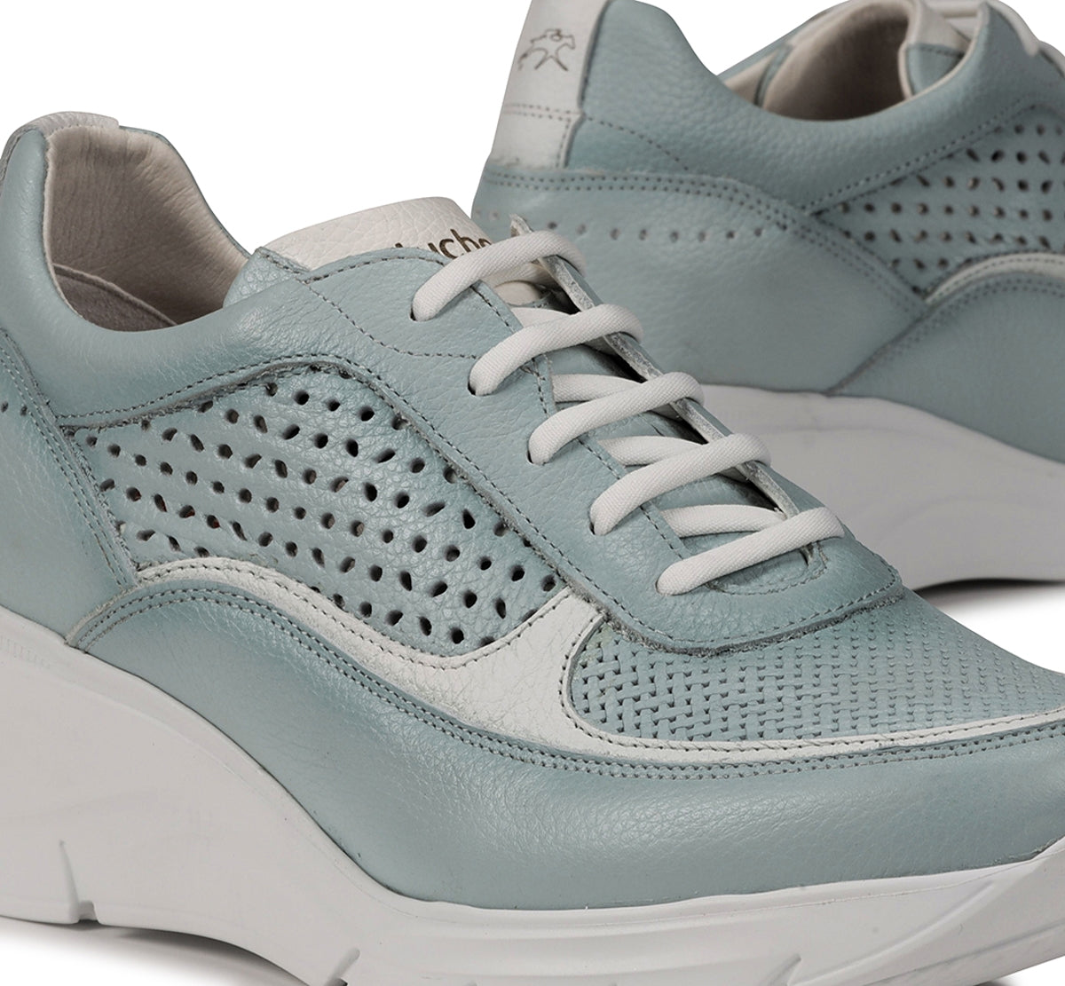 Fluchos Olas F1407 baskets femme bleu clair compensées