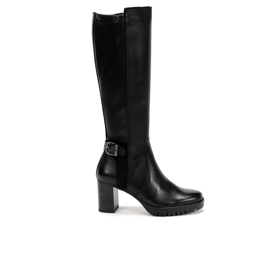 Dorking Evie D8955 Bottes Femme Noir Talon Zip