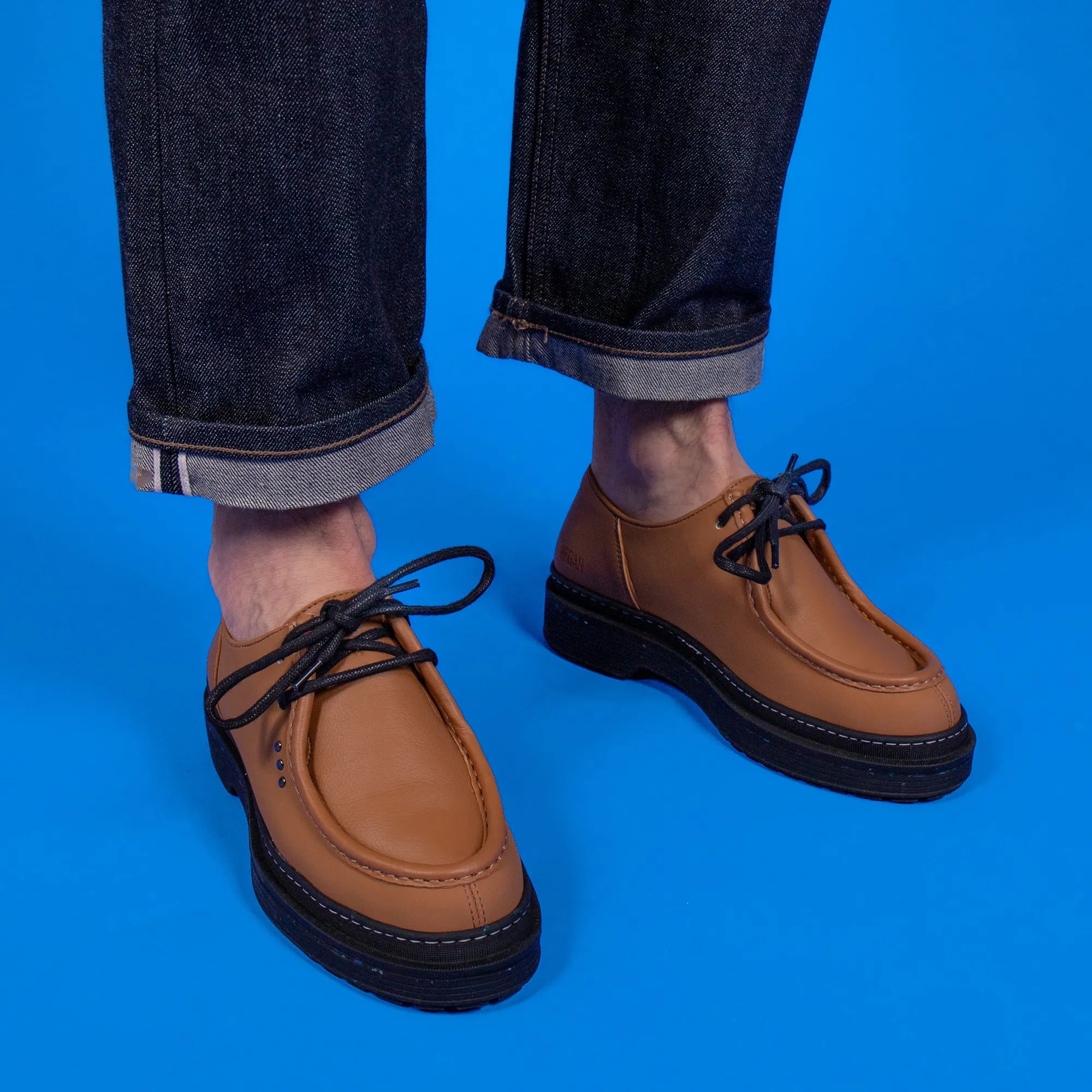 Me.Land Rando derby vegan cuir pomme cognac