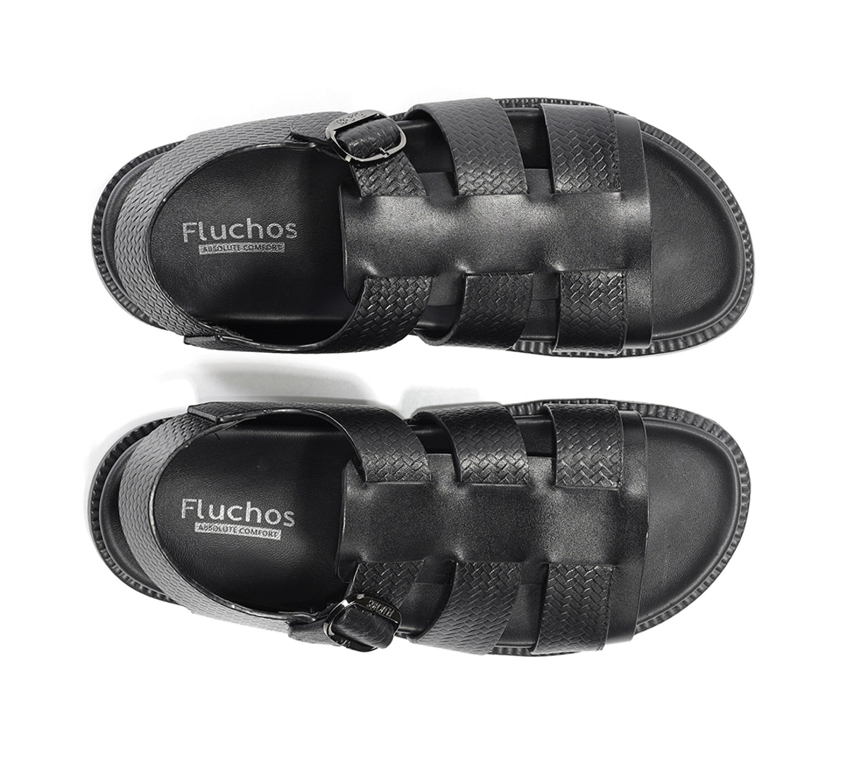 Fluchos Bari F2449 sandale noire homme cuir