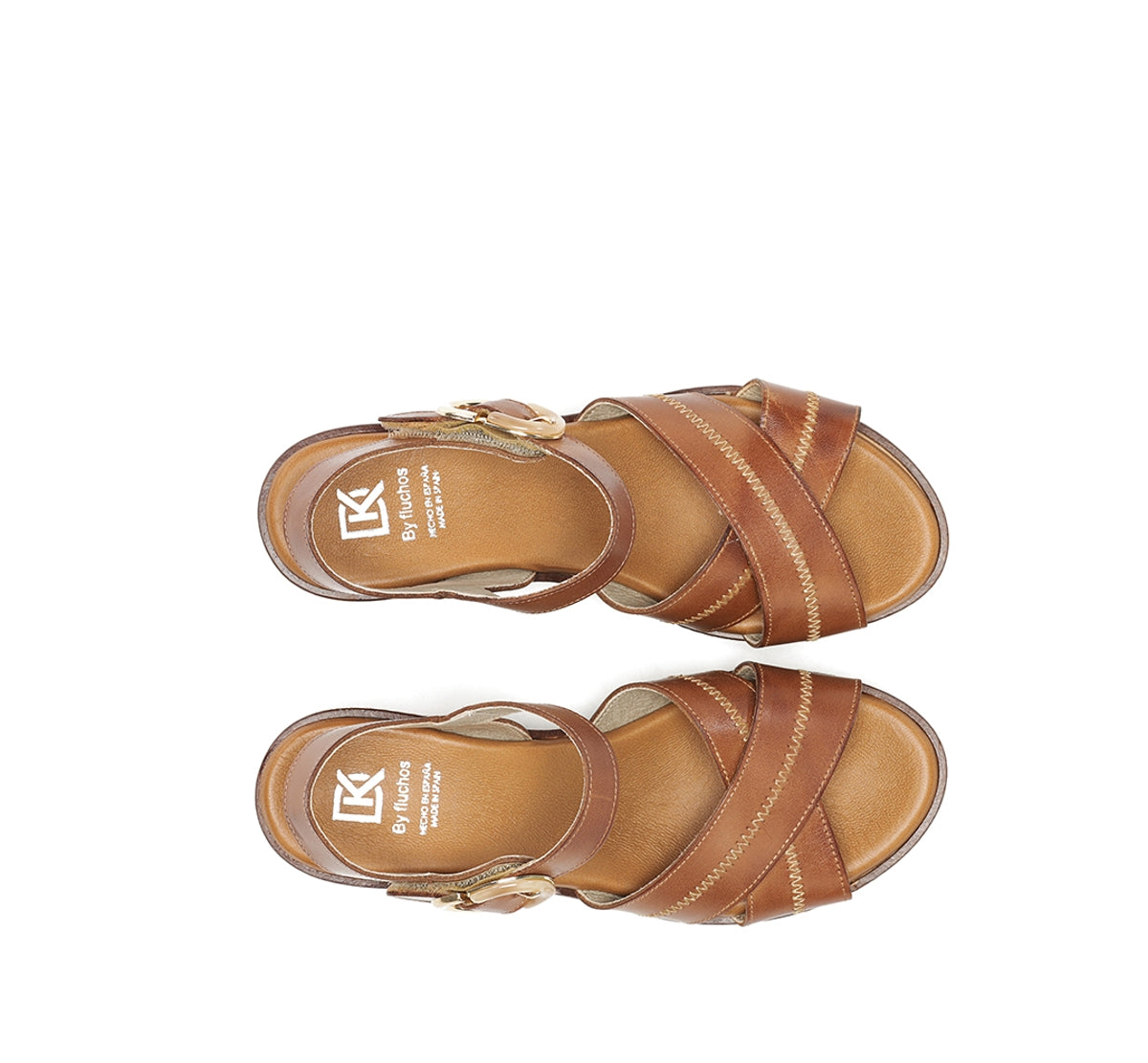 Dorking by Fluchos Nido D9640 sandale marron cuir plateforme