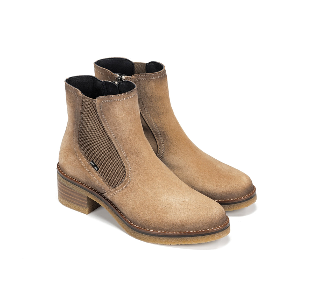 Dorking Lucero D9542 bottines taupe talon femme