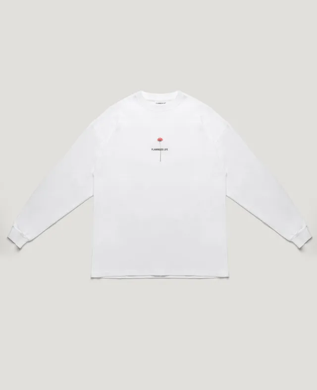 Flamingos Life Apparel t-shirt manches longues flower blanc