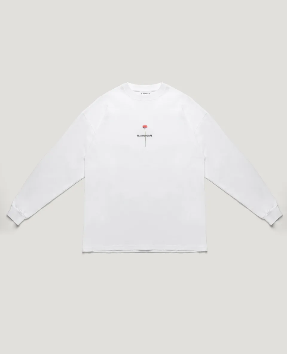 Flamingos Life Apparel t-shirt manches longues flower blanc