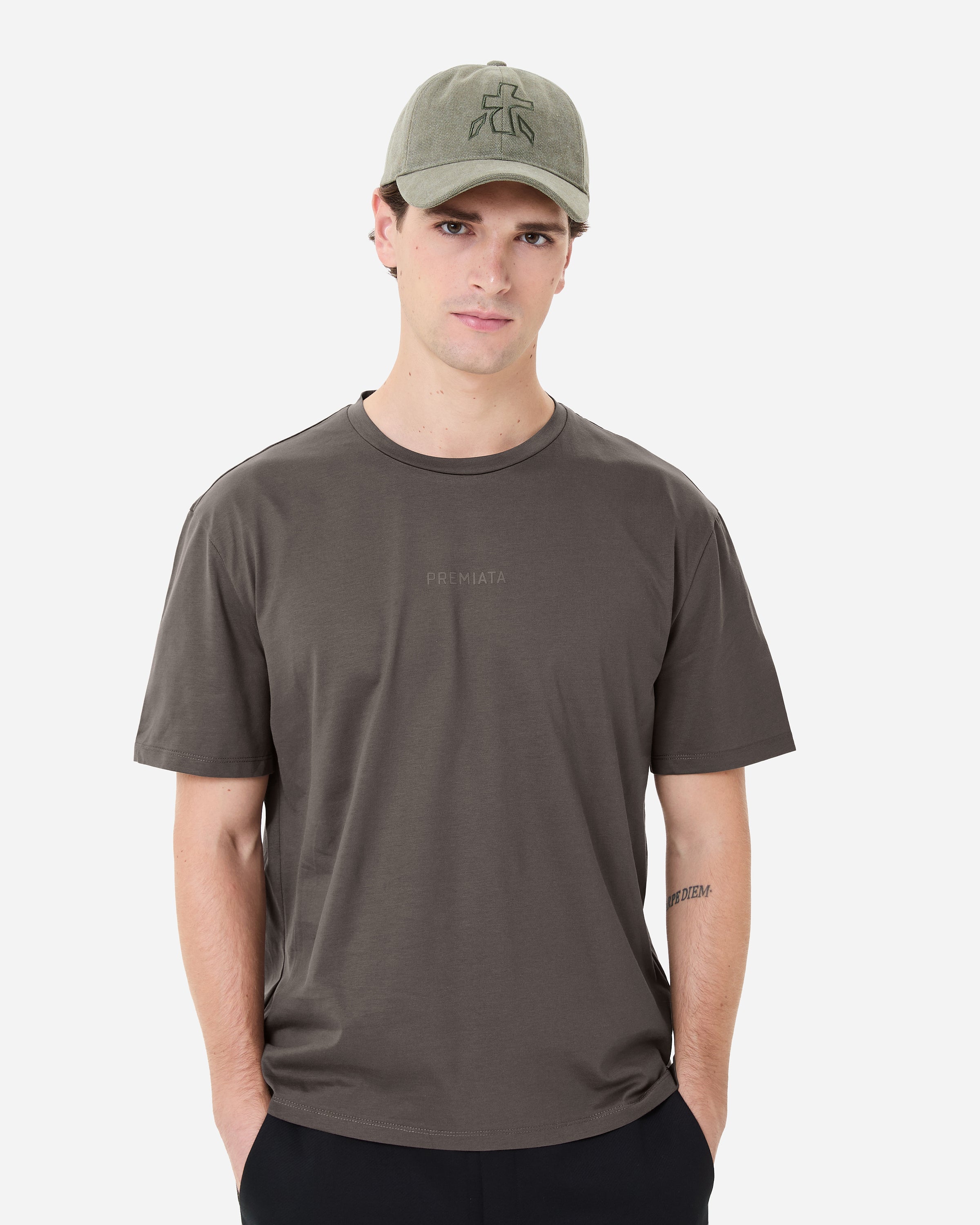 Premiata T-Shirt Logo Essential Mud t-shirt coton