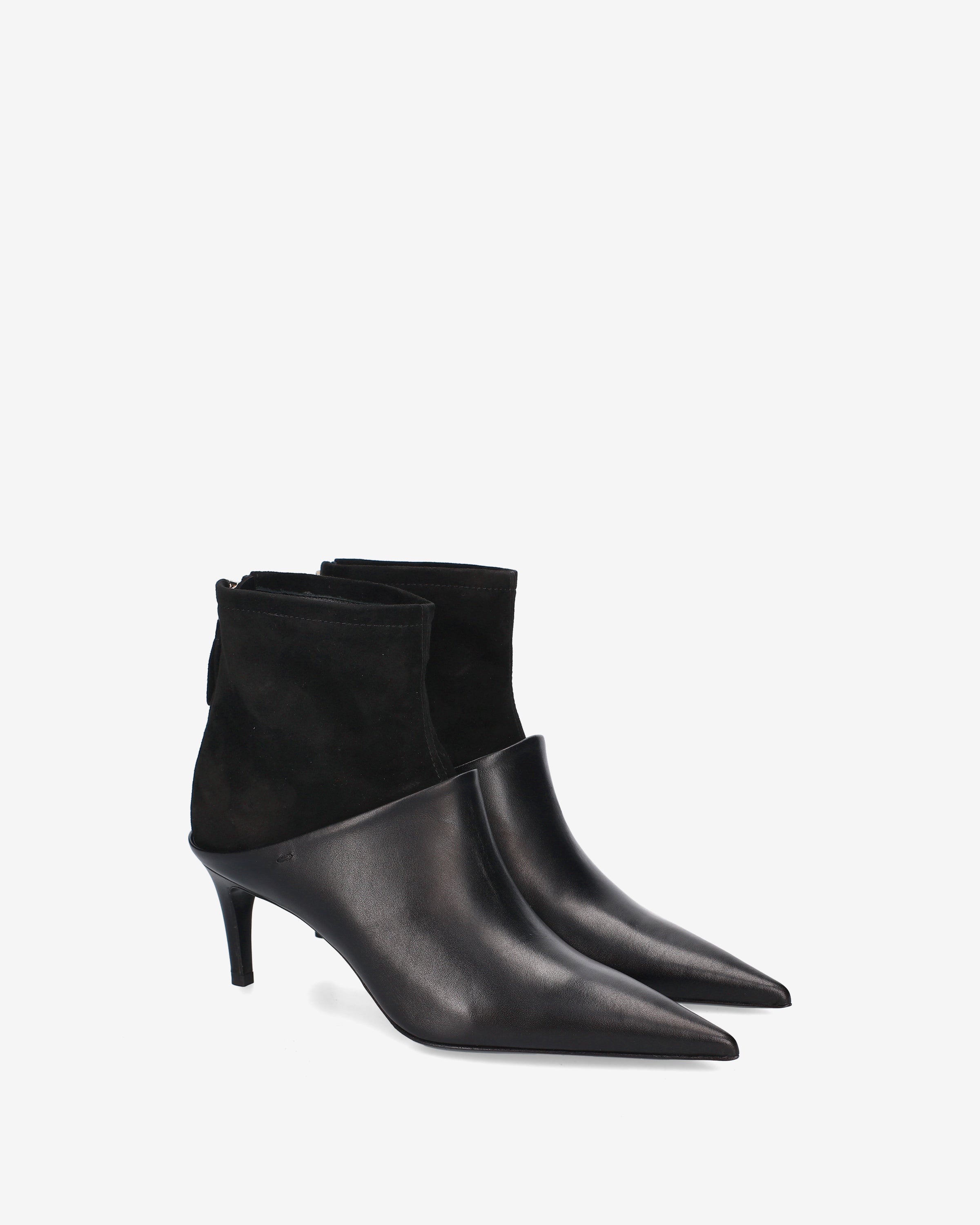Premiata bottines femme noir cuir daim talon 6 cm