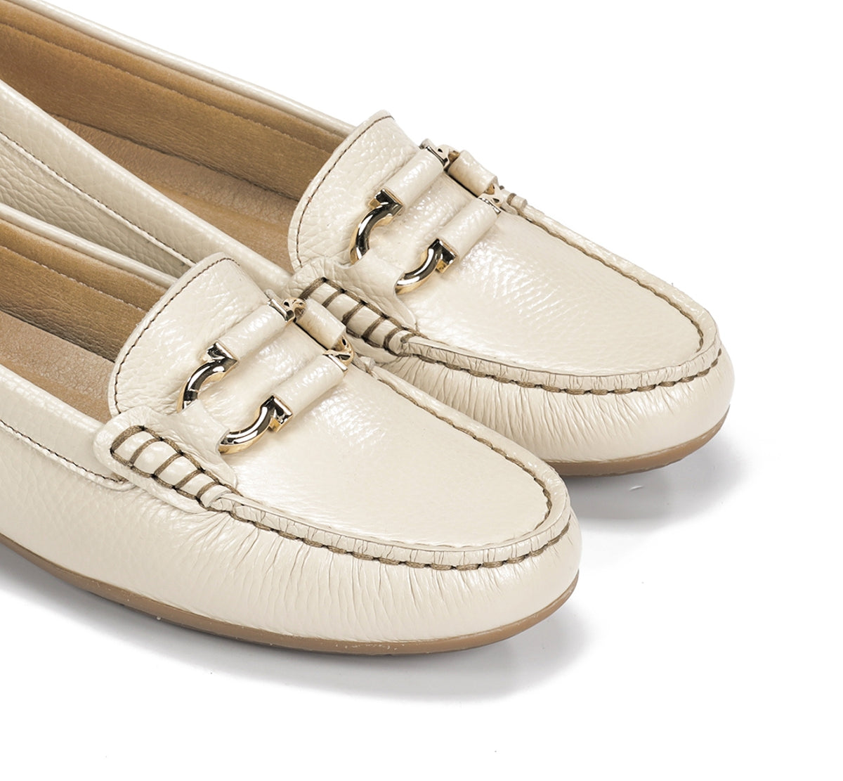 Fluchos Bruni F2156 mocassin femme taupe cuir
