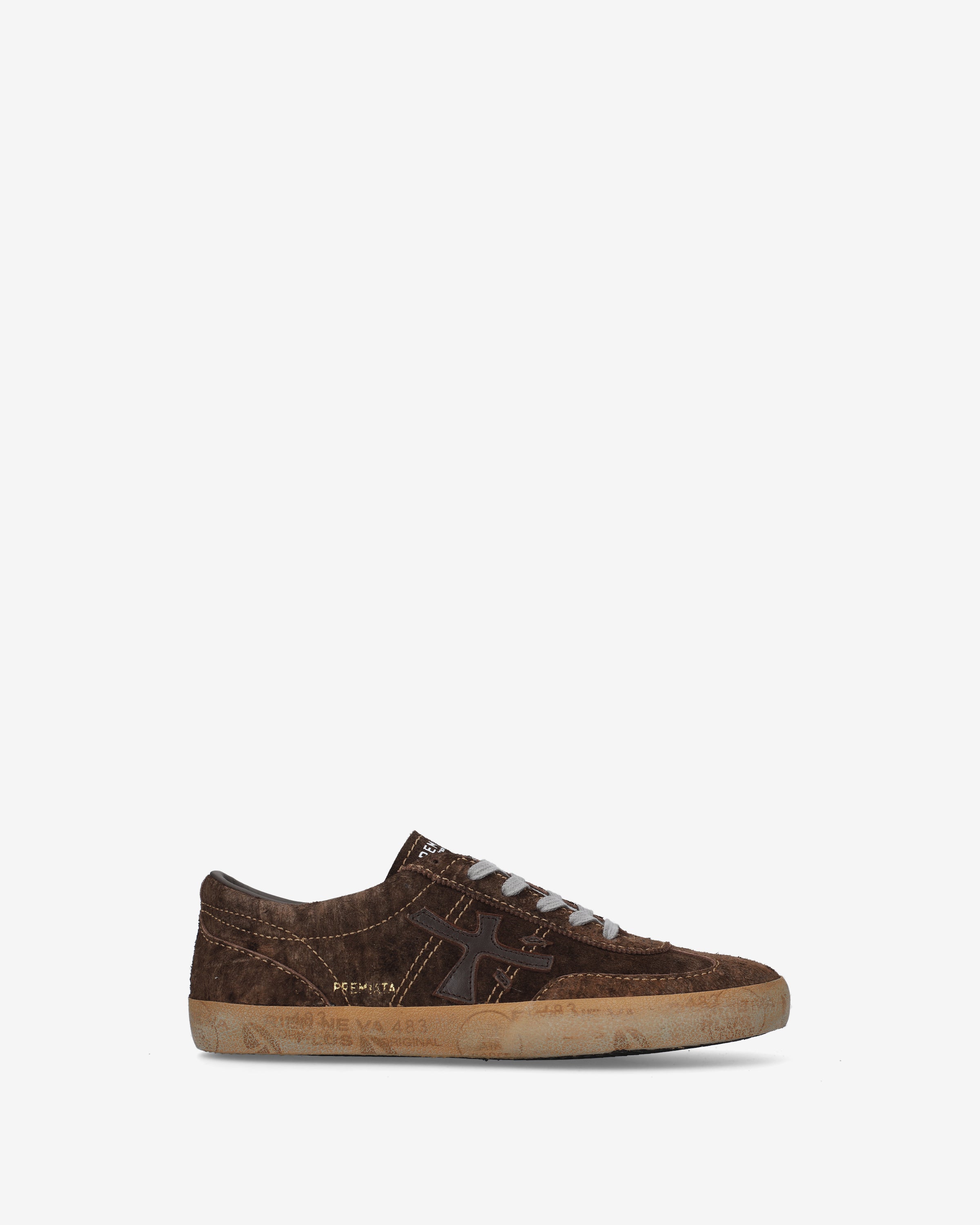 Premiata David 8601 sneakers homme marron foncé cuir