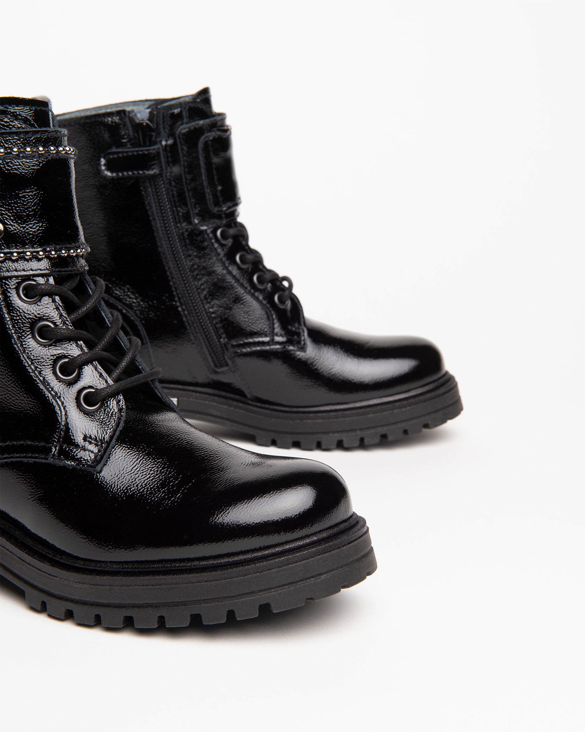 Nero Giardini Combat Boots bottines vernis ado