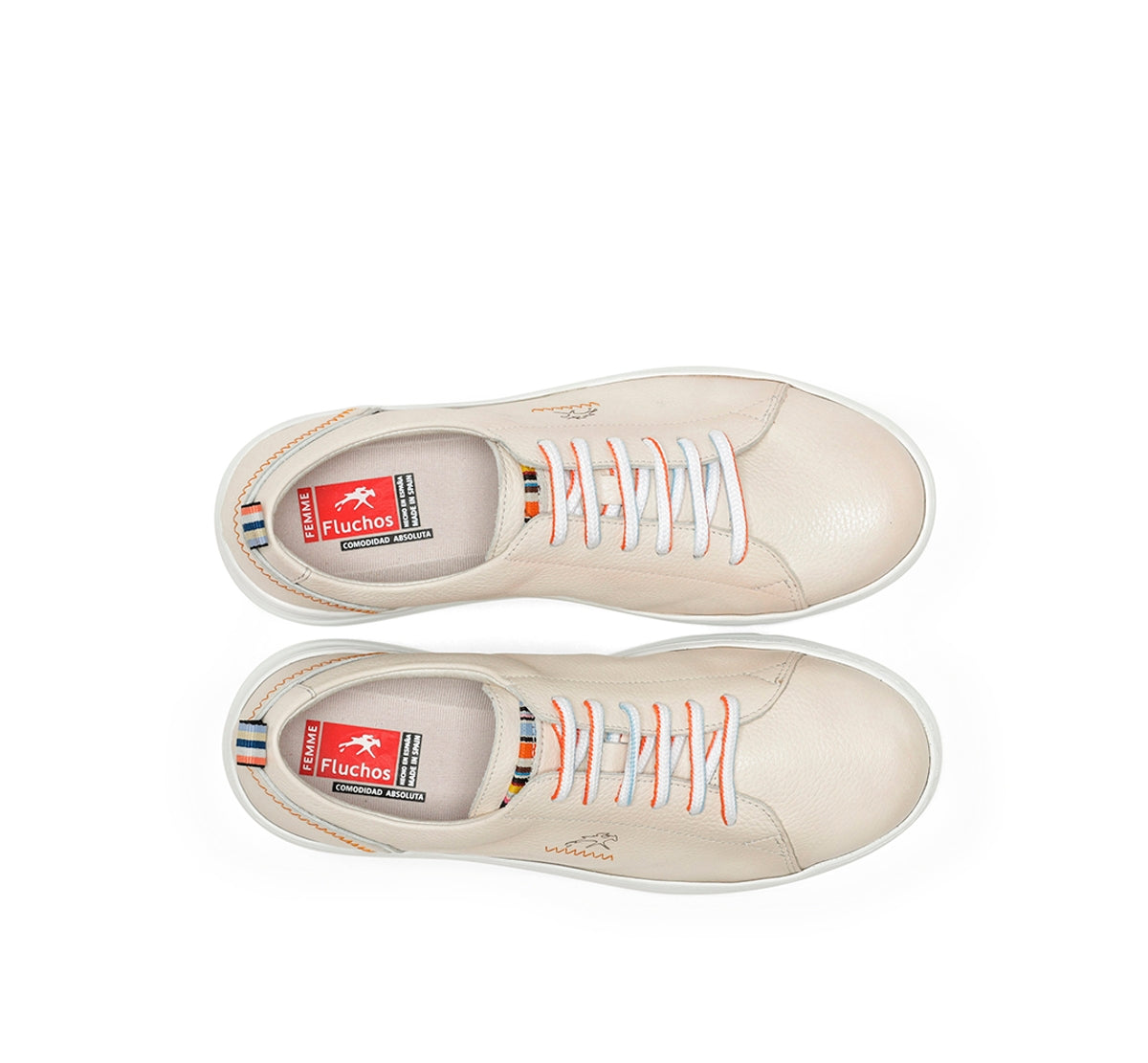 Fluchos Pompas F1422 basket femme blanc semelle light