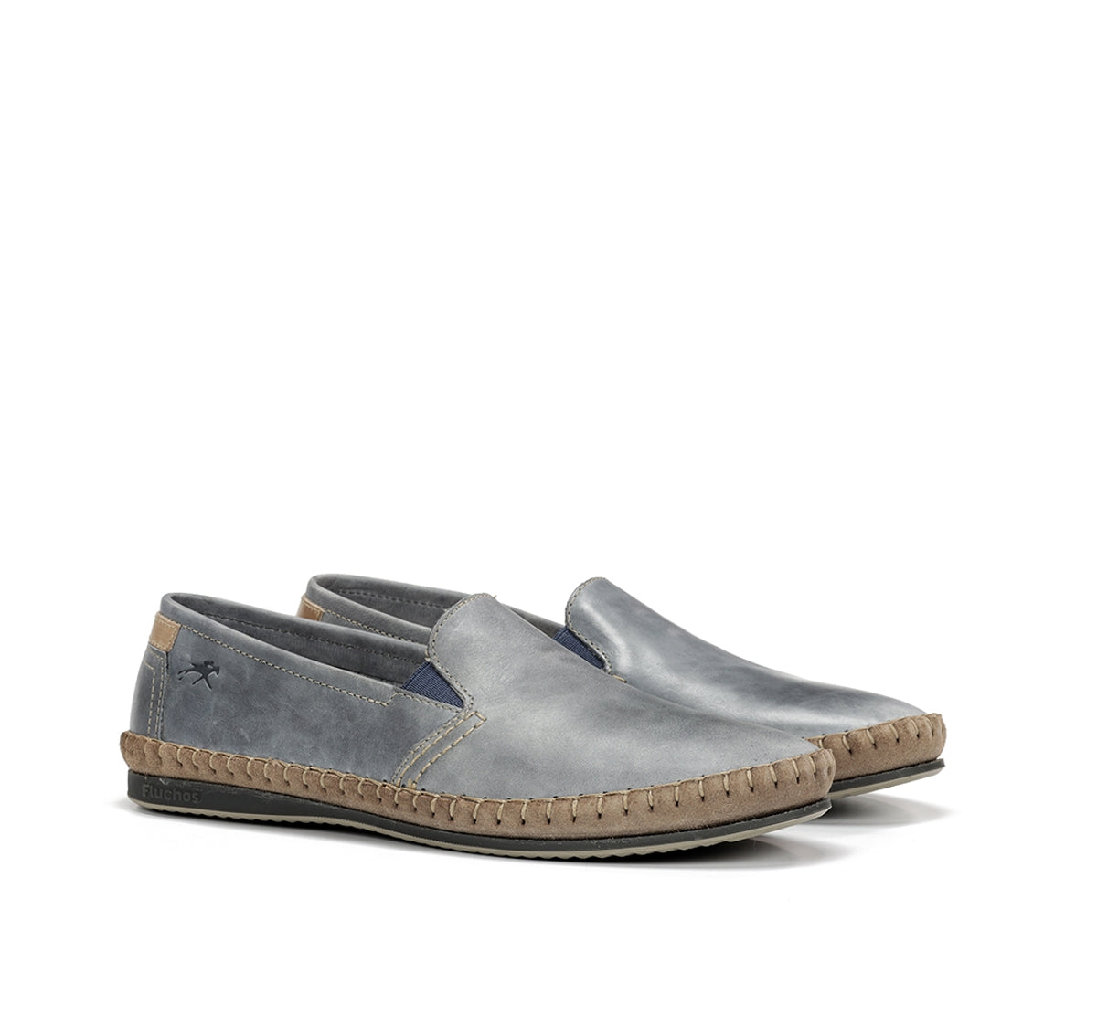 Fluchos Bahamas 8264 Slip On Bleu Homme Mocassins