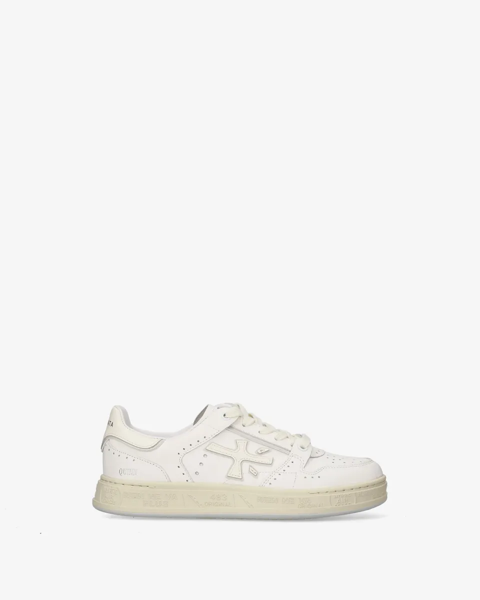 Premiata Quinnd 8215 sneakers cuir blanc argent femme