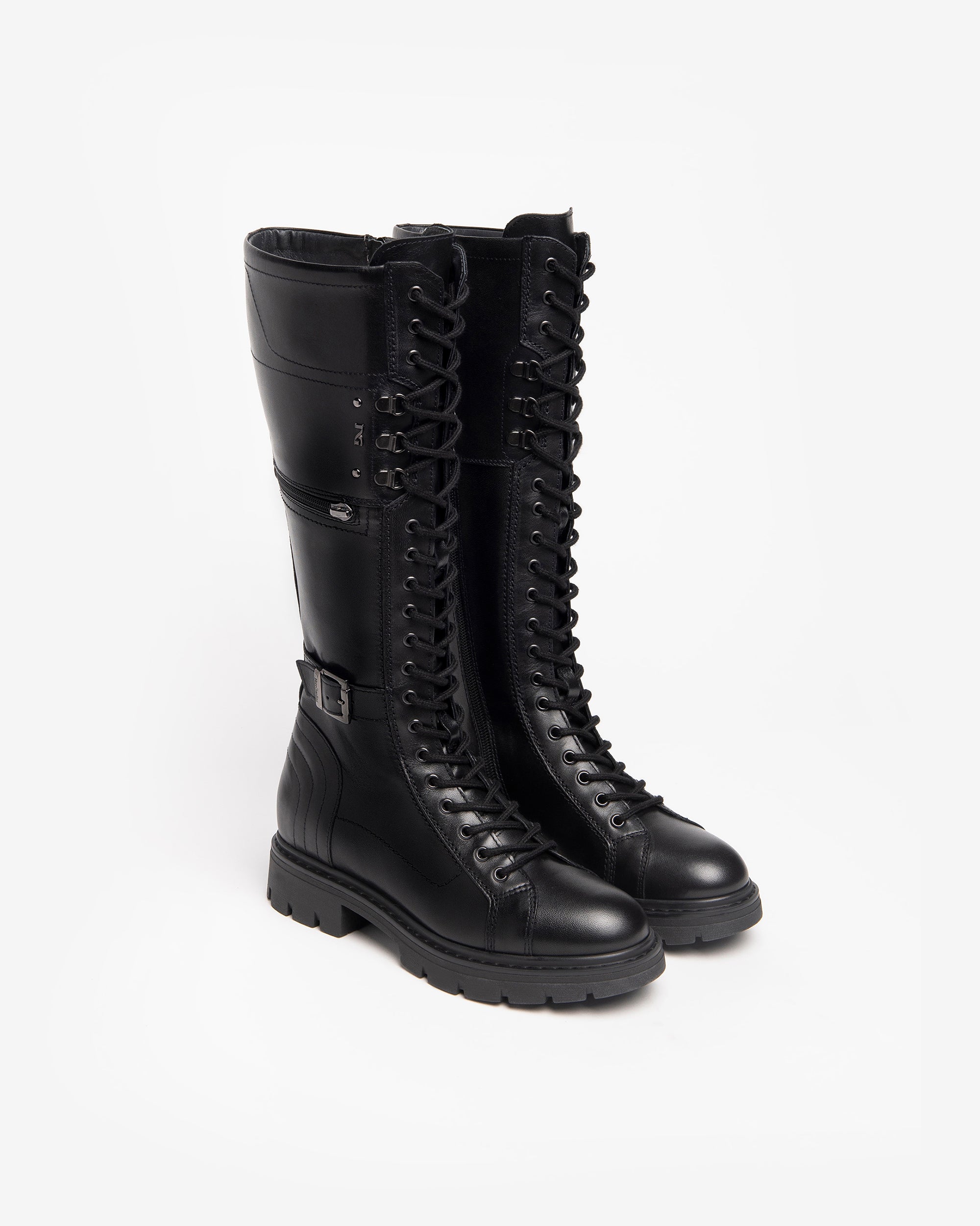 Nero Giardini Boots bottines cuir femme combat hiver