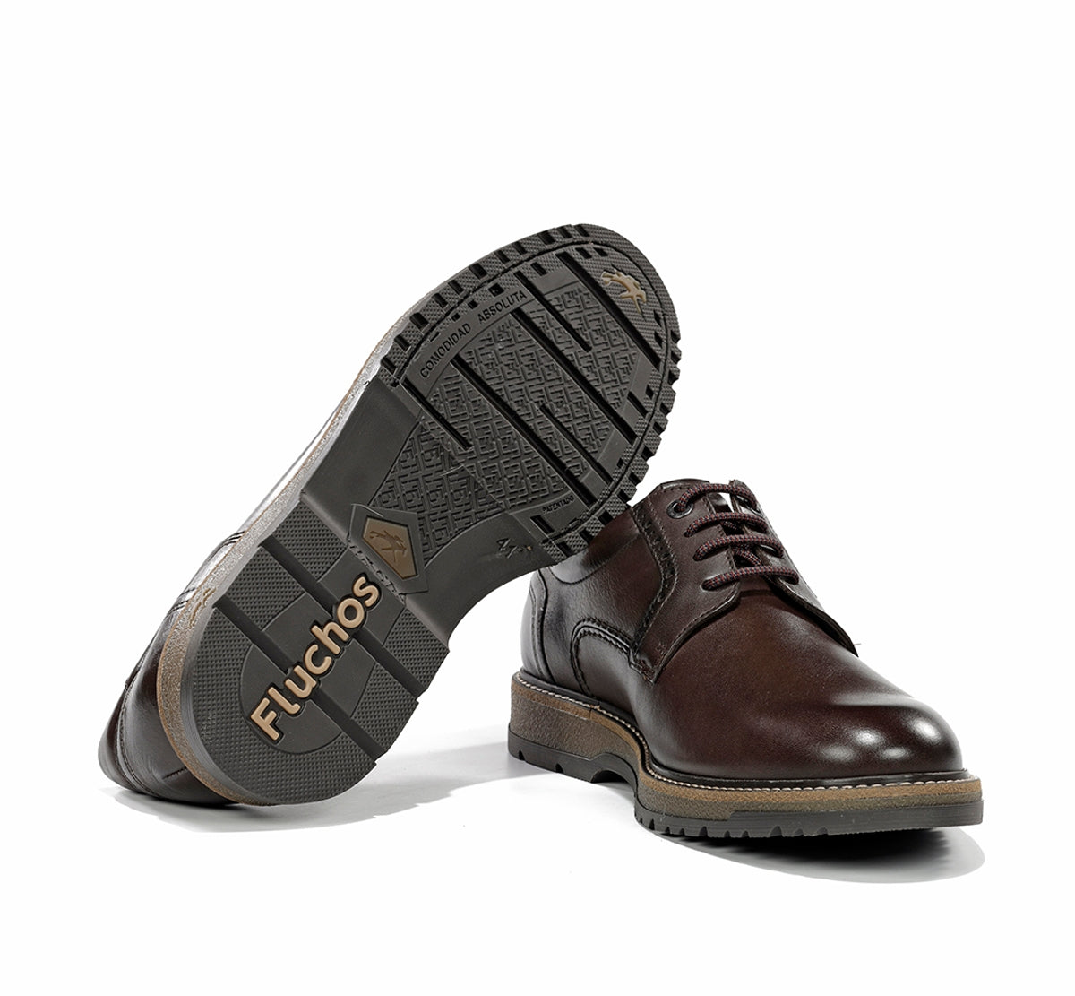 Fluchos Buggy F2319 chaussure ville marron homme cuir