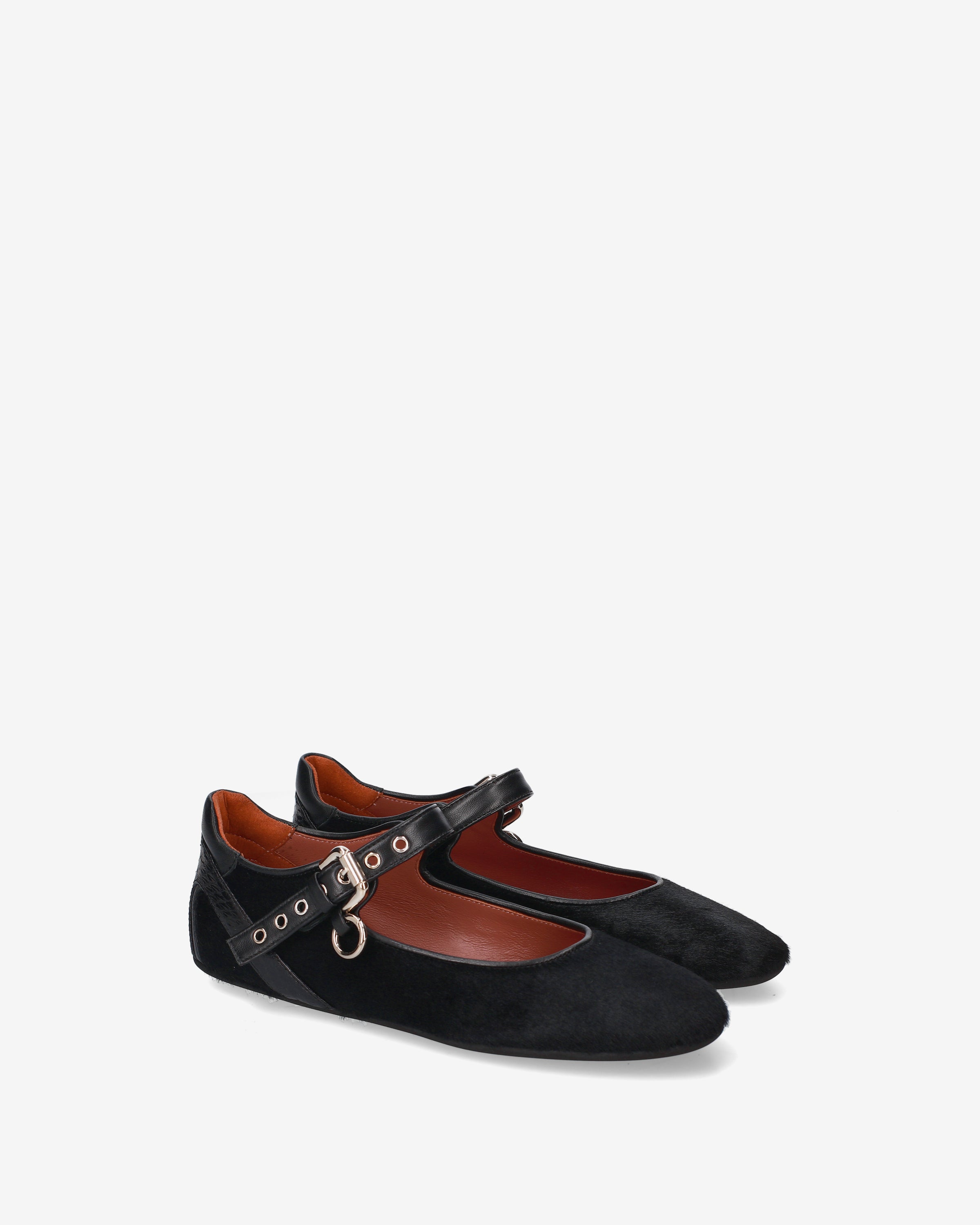 Premiata Mary Jane ballerines cuir poney noir