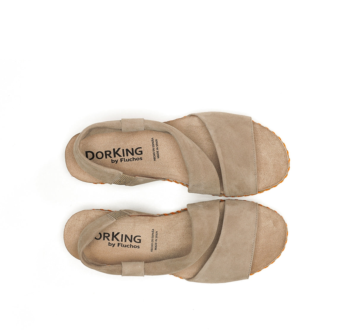 Dorking Sport D9324 sandales taupe femme velcro