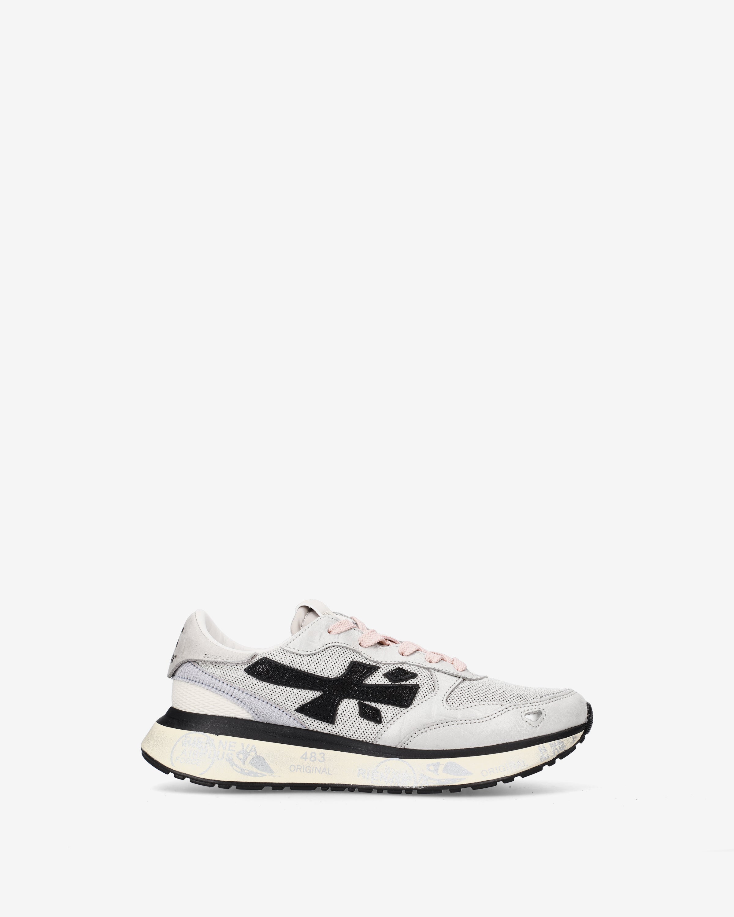 Premiata Lauryn 8533 sneakers crème femme fourrure
