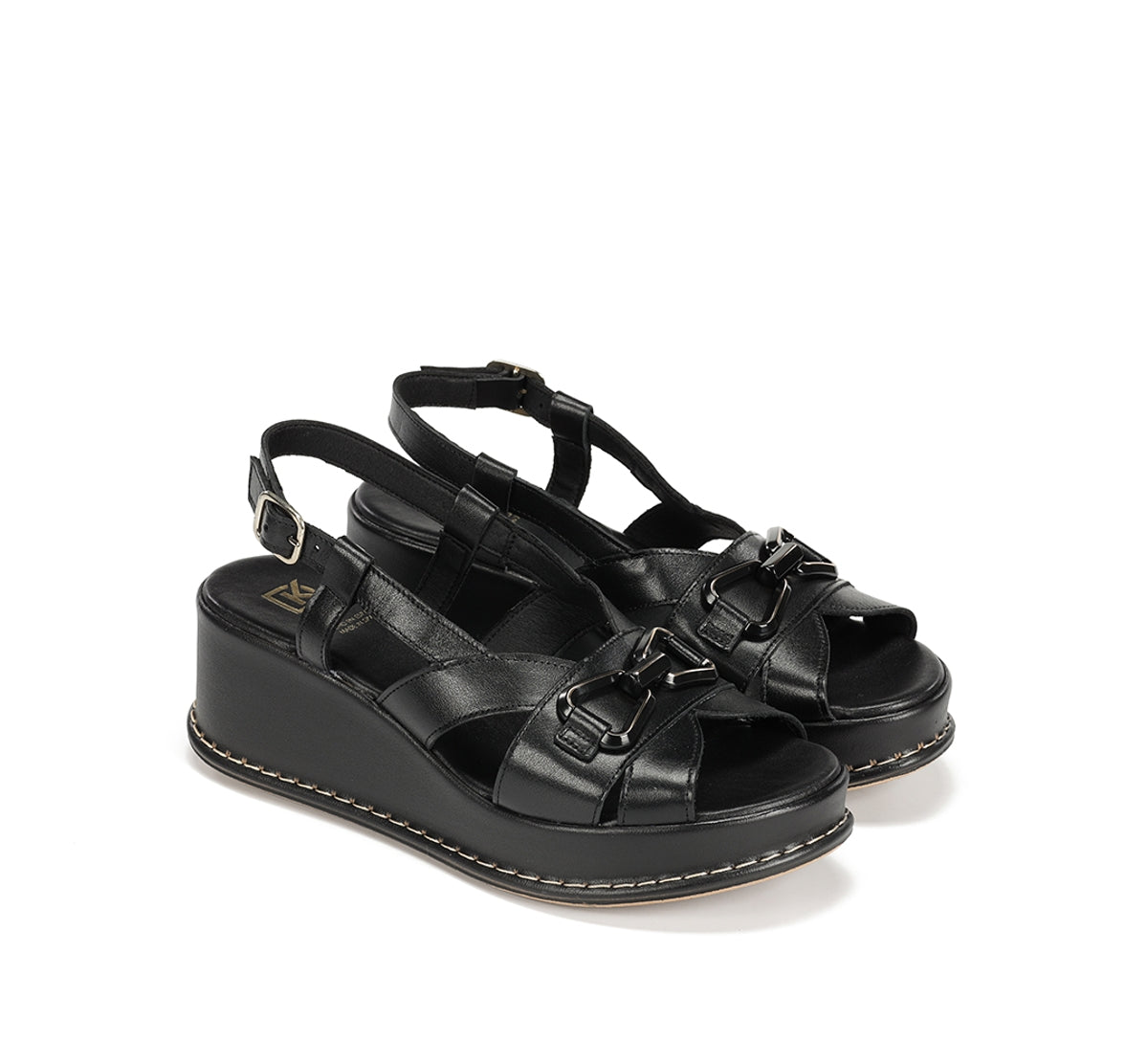 Dorking Windy D9651 sandales femme noires plateforme