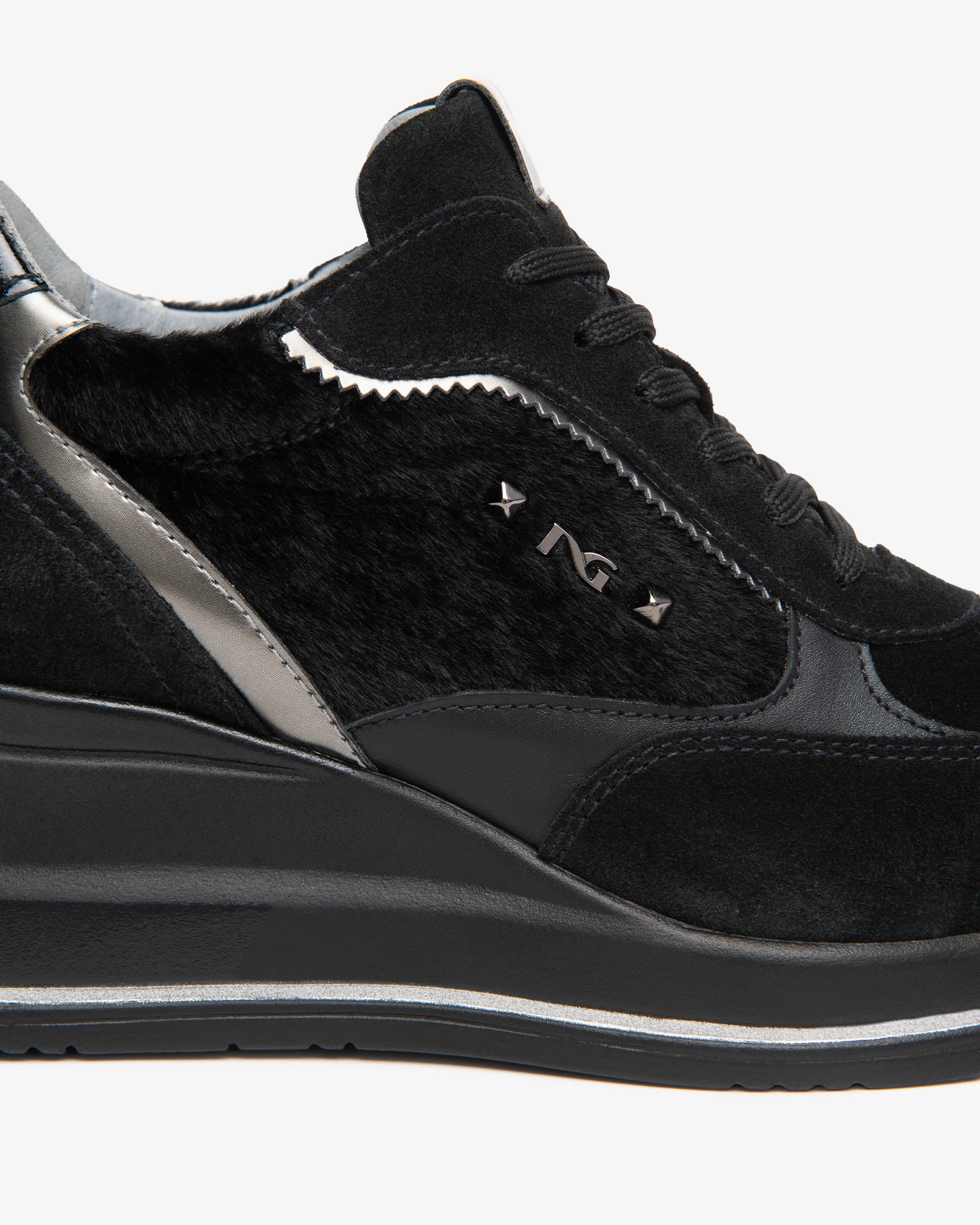 Nero Giardini Sneakers Basket Compensée Femme Cuir