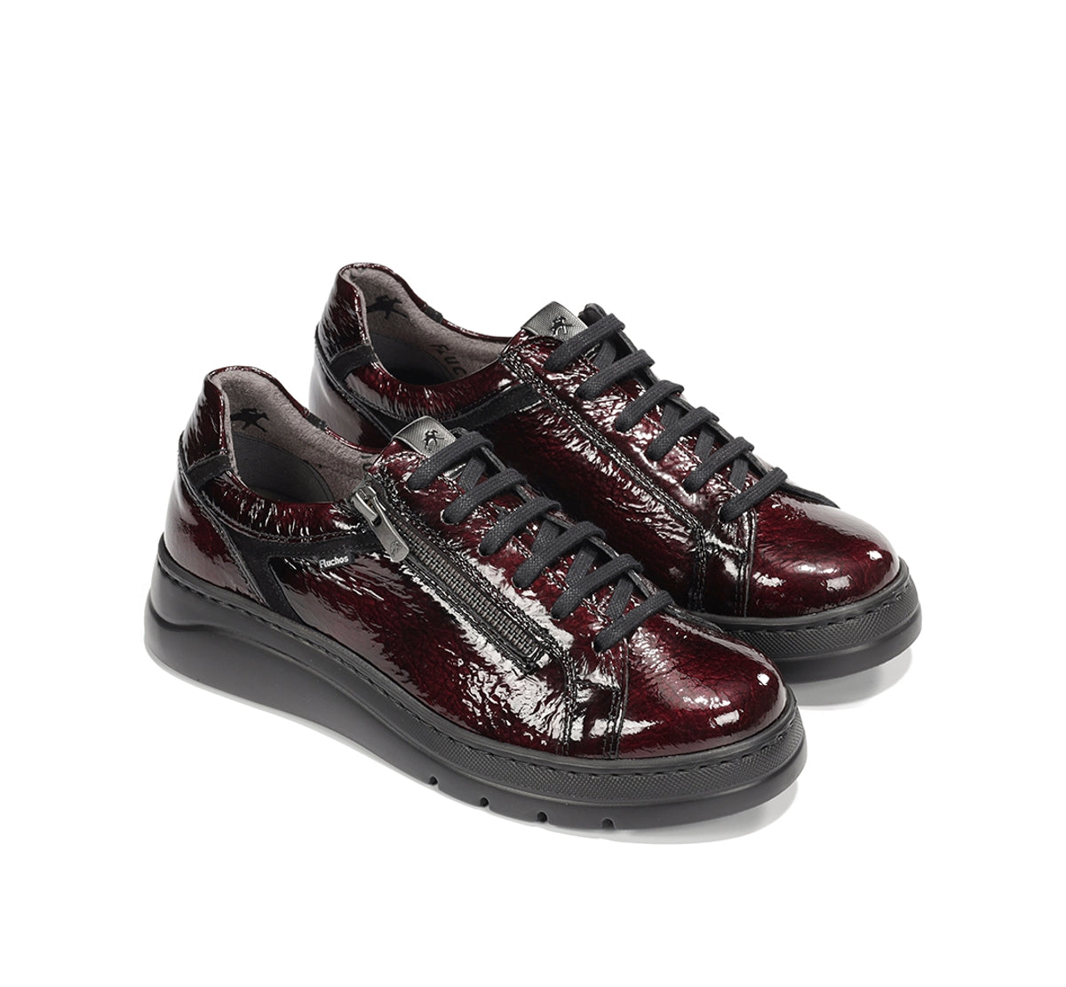 Fluchos Pompas F1666 baskets femme bordeaux cuir