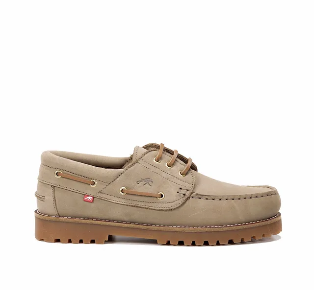 Fluchos Scott F0054 chaussure bateau taupe homme