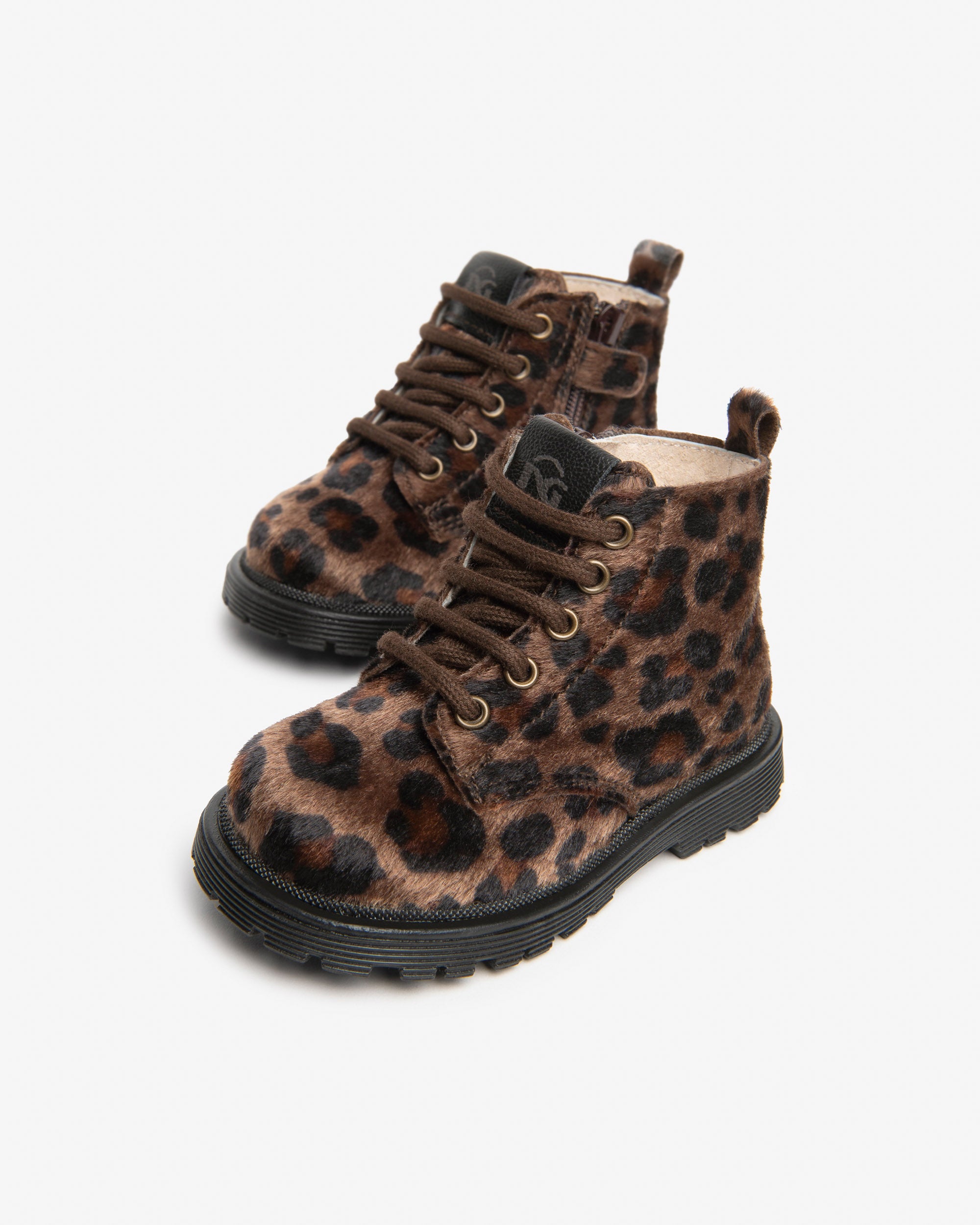 Nero Giardini Combat Boots fille cuir léopard pointure 24