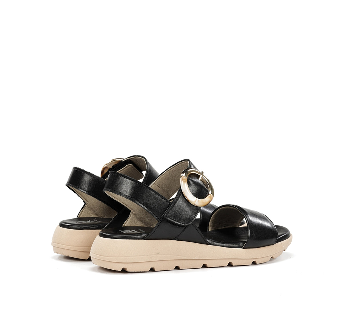 Dorking Gandia D9468 sandale femme noire cuir legere