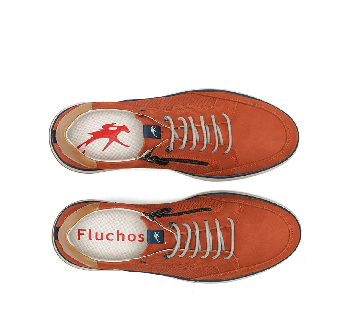 Fluchos Jeff F2211 Baskets Homme Orange Cuir