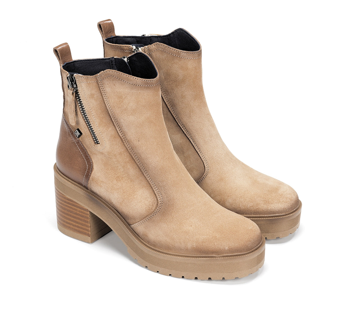 Dorking Sarah D9353 bottines femme taupe plateforme