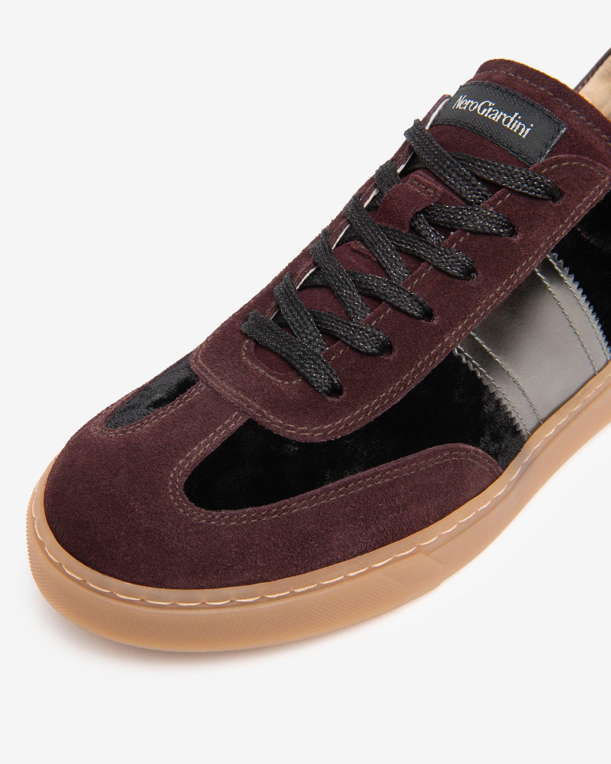 Nero Giardini Sneakers basket daim cuir lacets femme