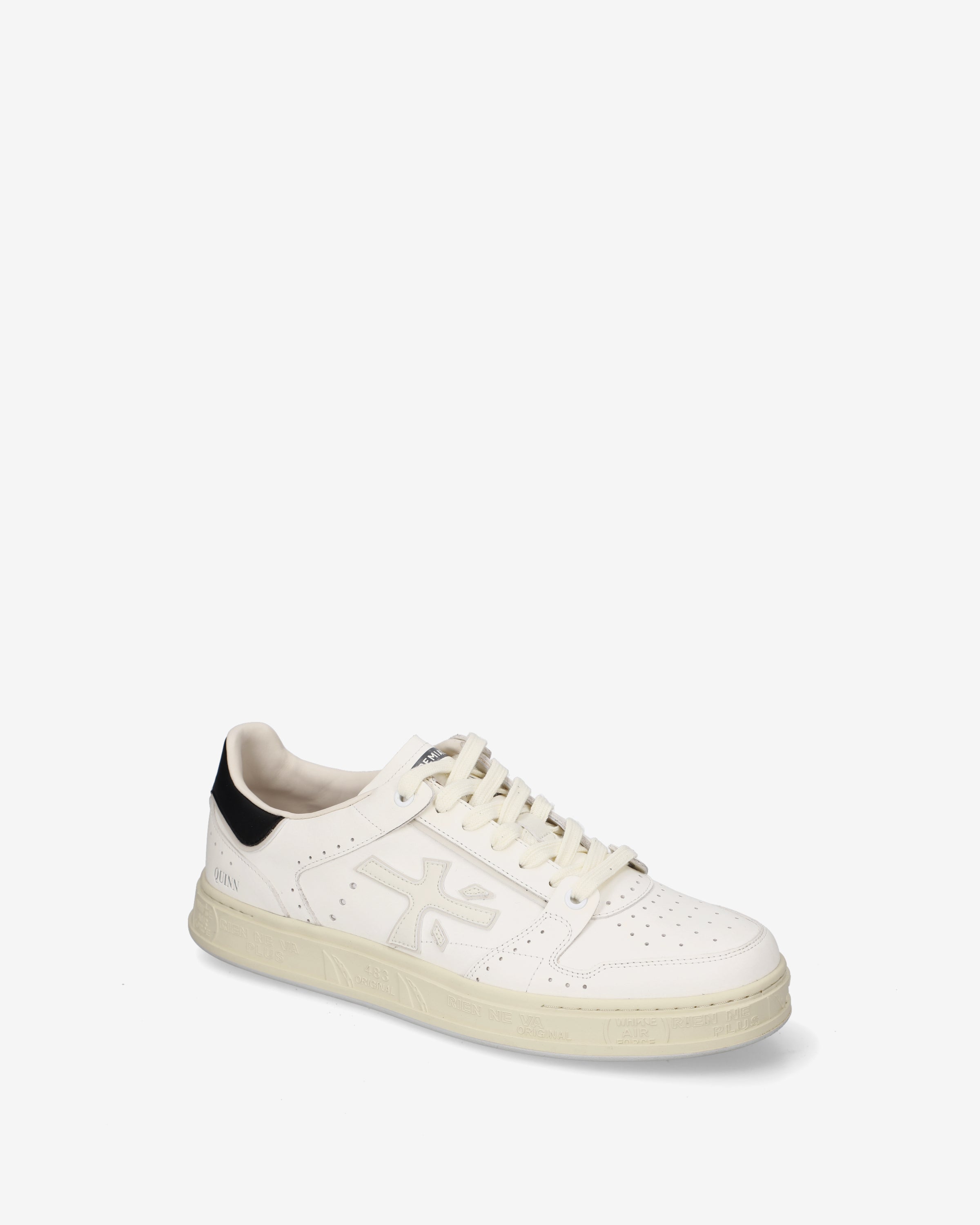Premiata Quinn 8209 baskets homme cuir blanc bleu