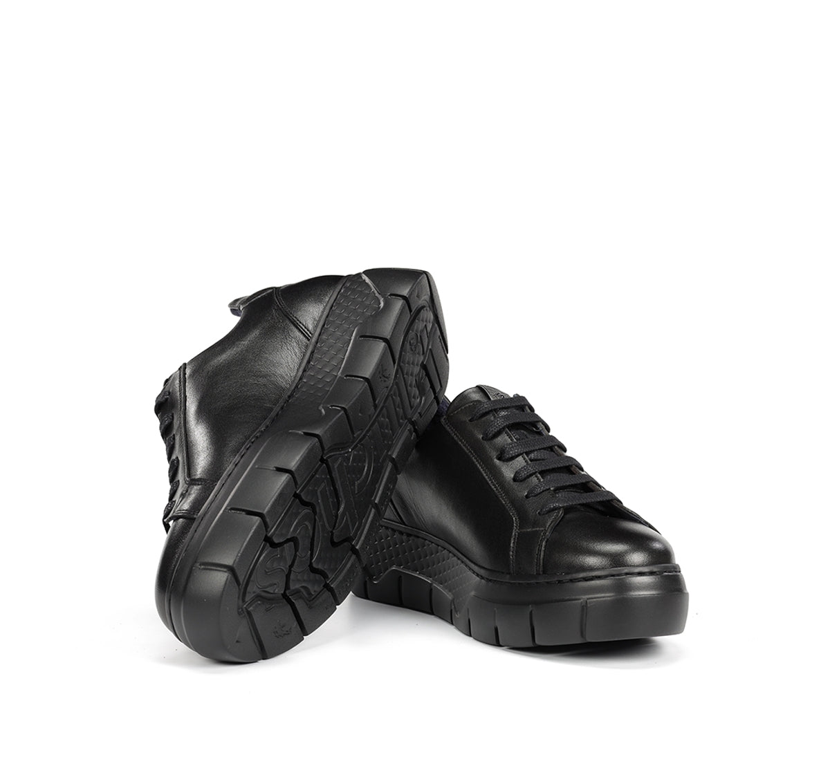 Fluchos Ilia F2305 baskets noir femme cuir compensé