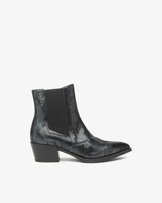 Nero Giardini Chelsea Boots bottines cuir python femme talon