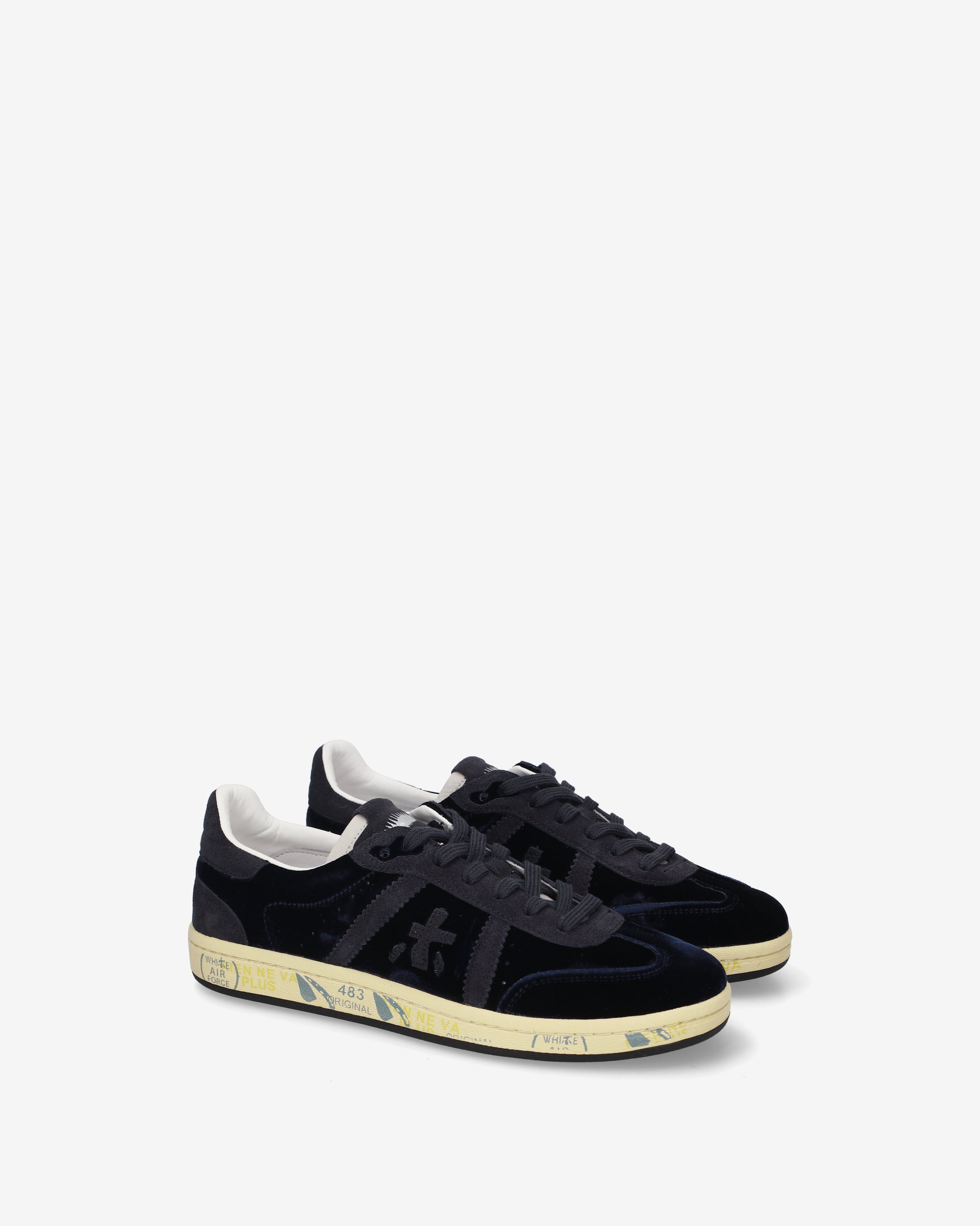 Premiata Bonnied 8705 baskets bleu marine velours