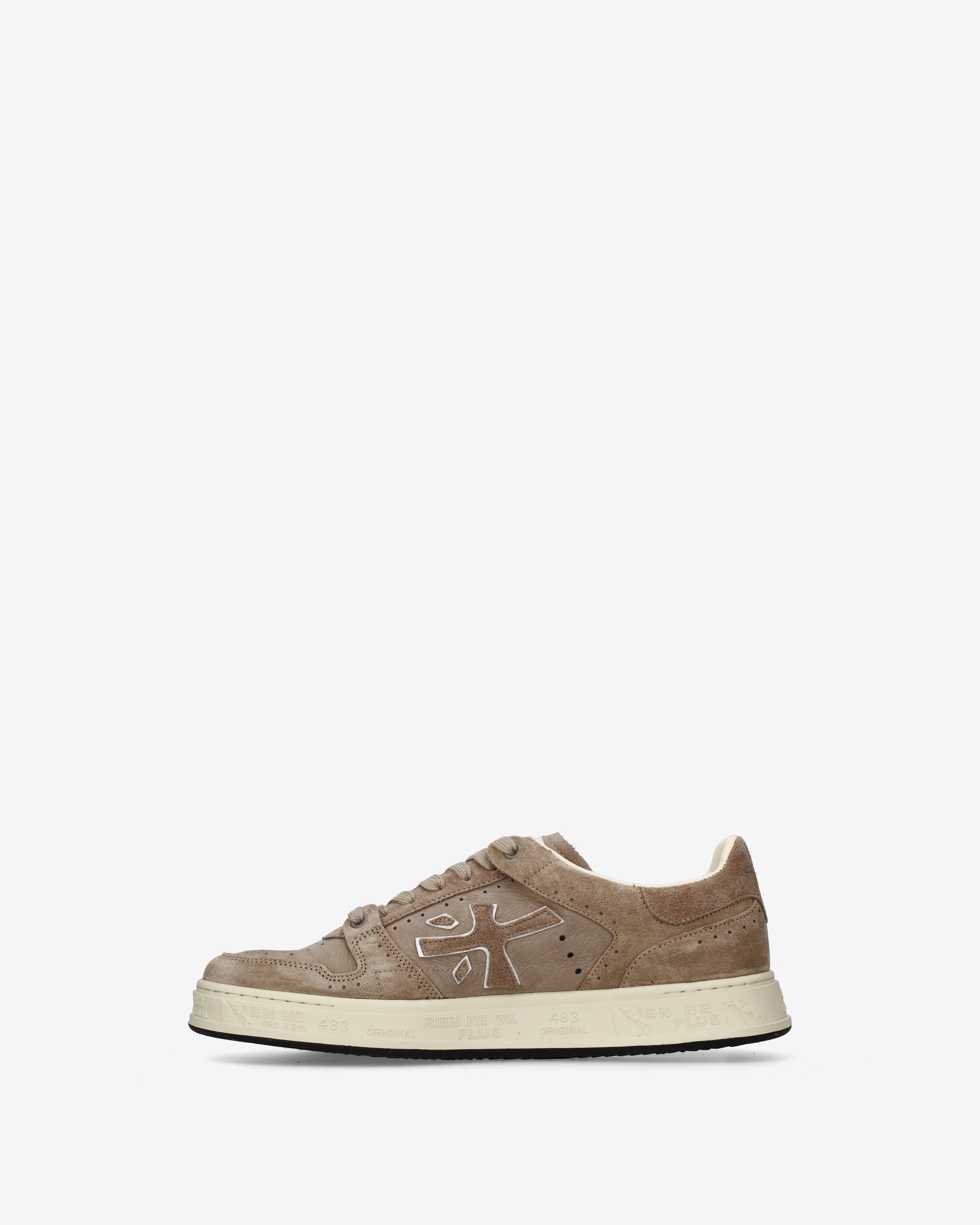 Premiata Quinn 8652 baskets beige cuir et daim