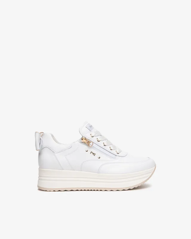 Nero Giardini Sneakers Baskets Cuir Femme Plateforme