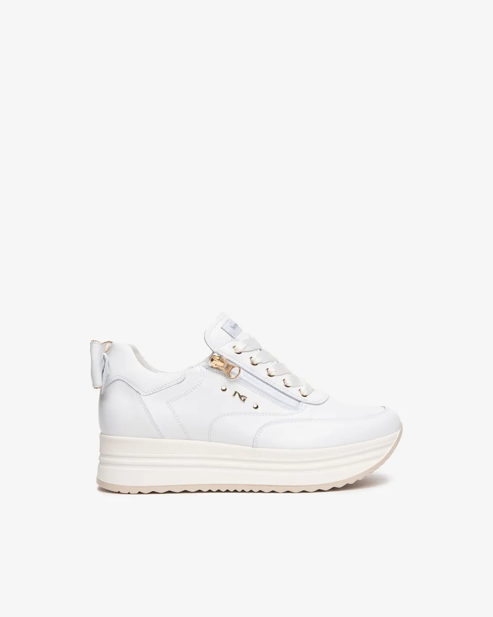 Nero Giardini Sneakers Baskets Cuir Femme Plateforme