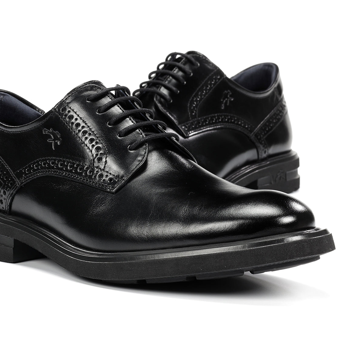 Fluchos Zapatos Belgas F0630 chaussures noires cuir